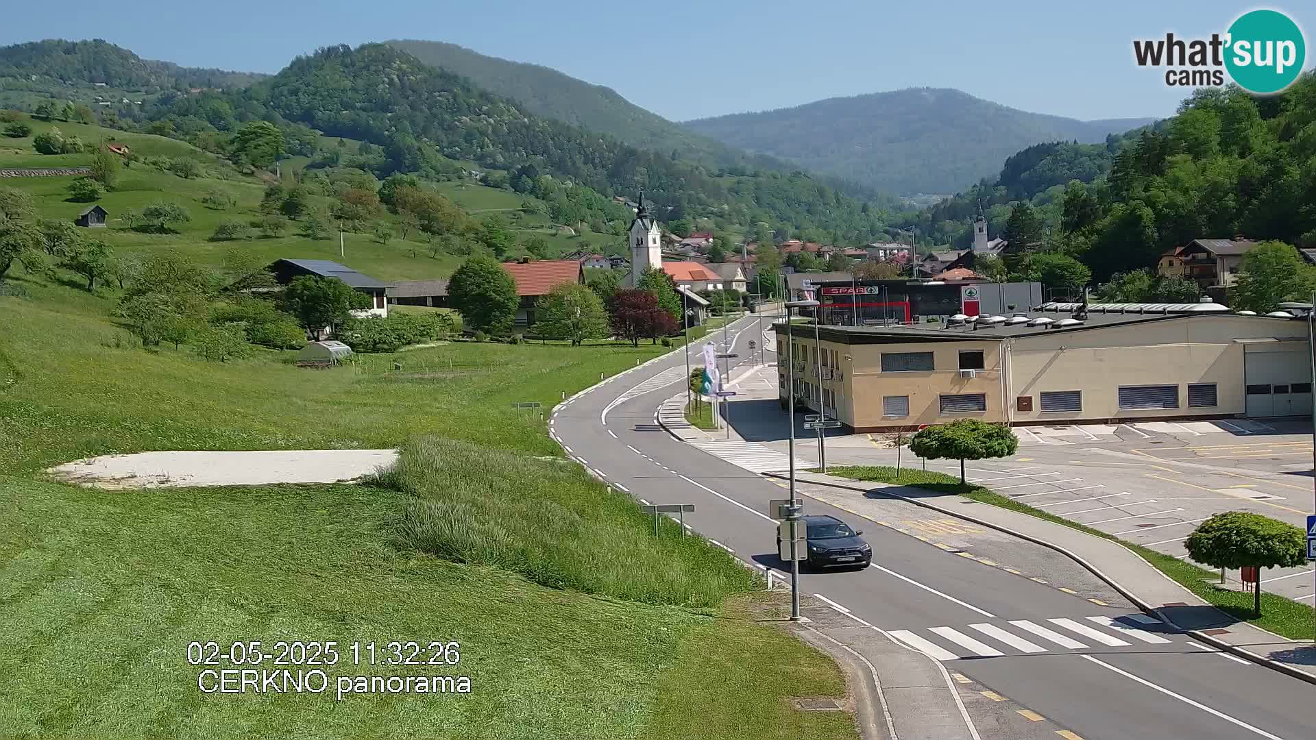 Cerkno city entrance Live Webcam