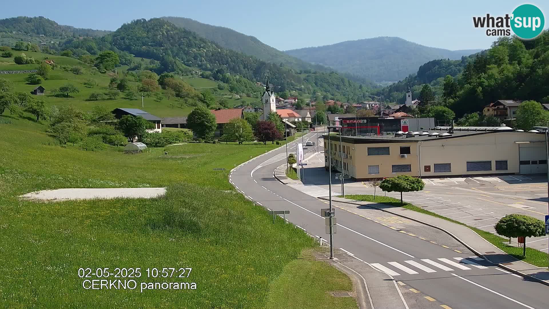 Cerkno entrada a la ciudad Webcam en vivo