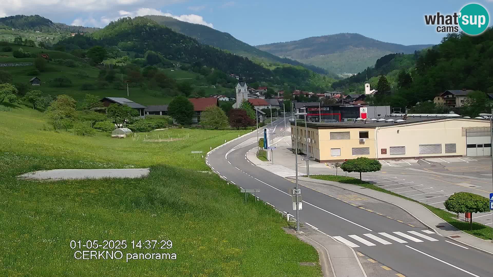 Cerkno entrada a la ciudad Webcam en vivo