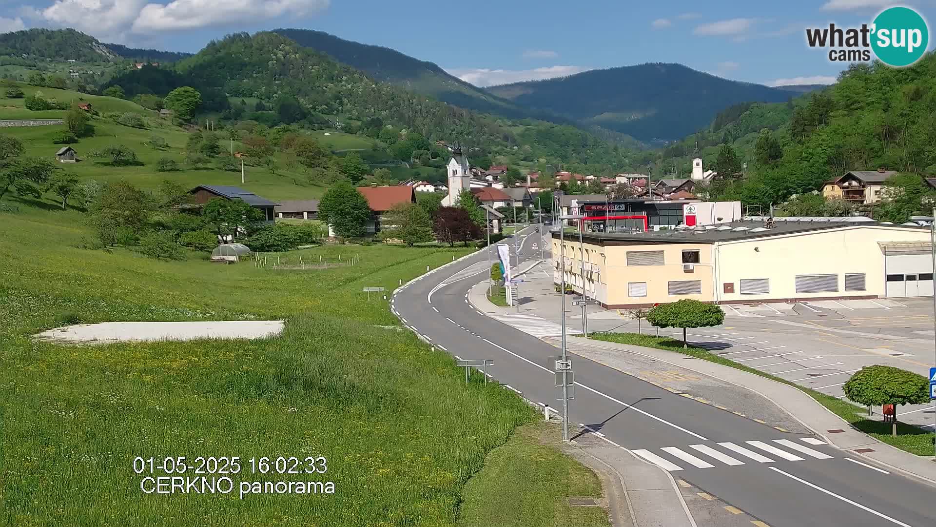 Cerkno entrada a la ciudad Webcam en vivo