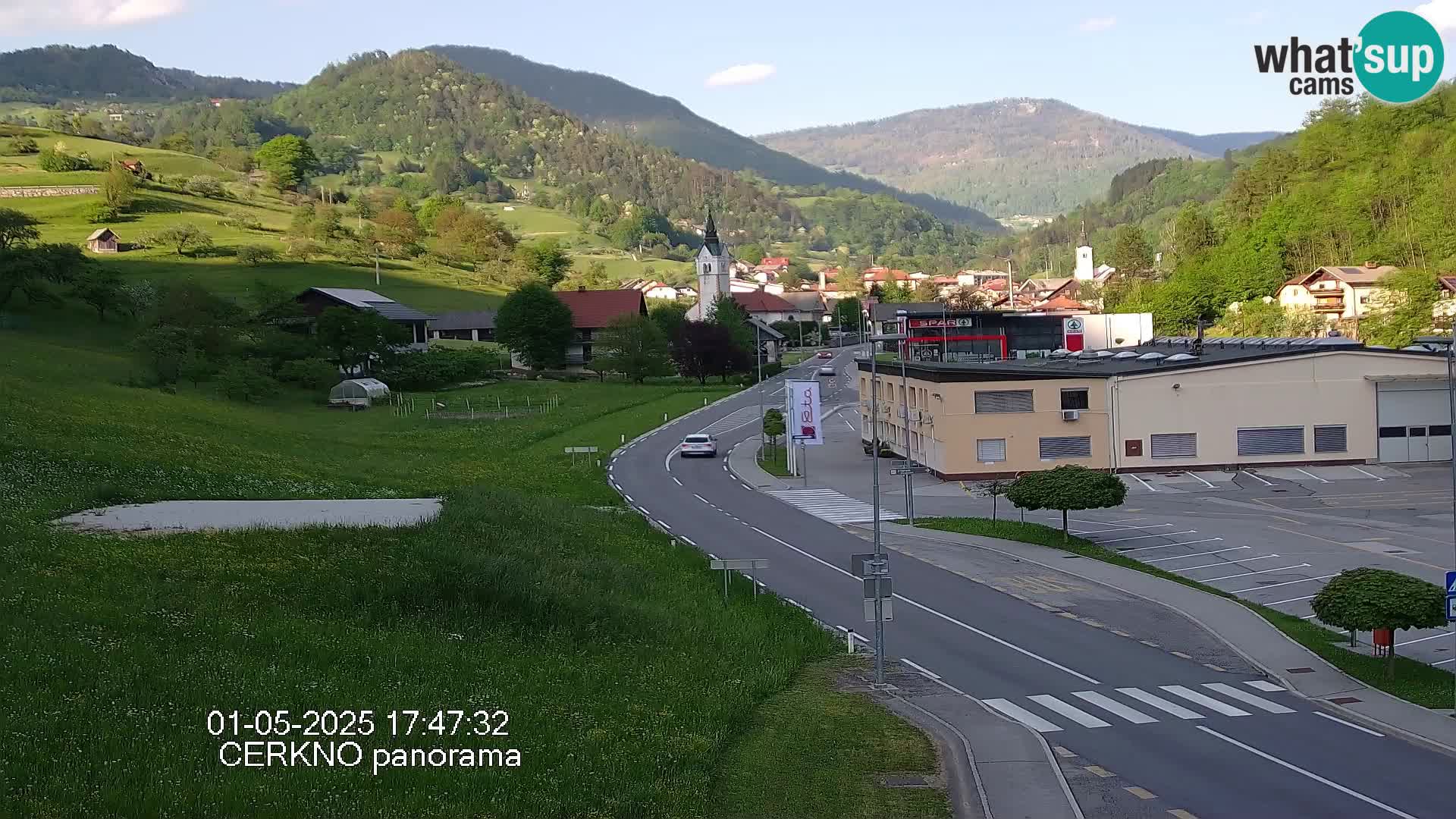 Cerkno city entrance Live Webcam