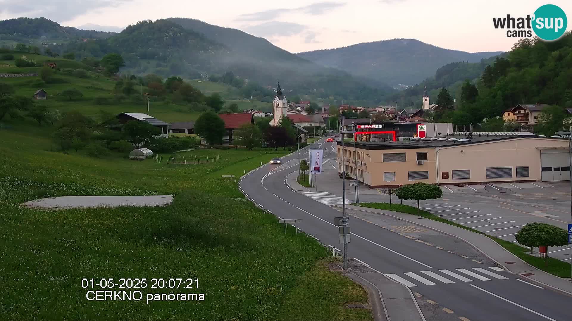 Cerkno city entrance Live Webcam