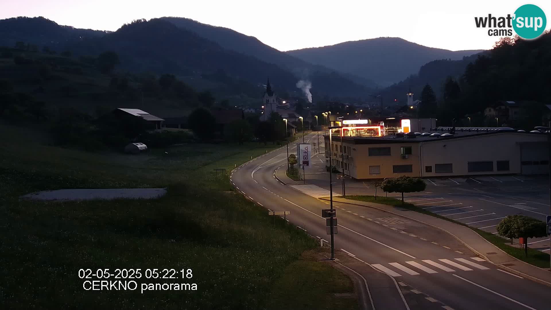 Cerkno city entrance Live Webcam