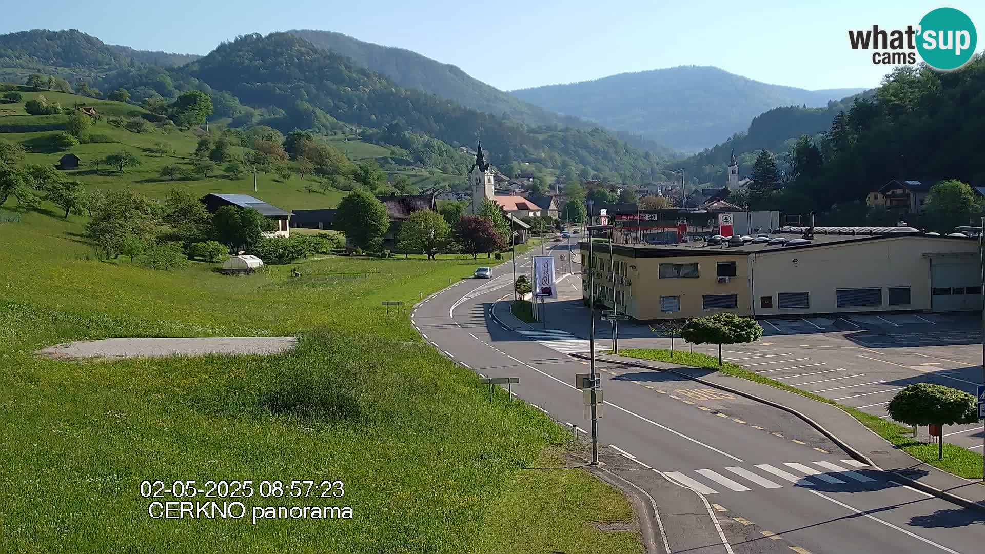 Cerkno entrada a la ciudad Webcam en vivo