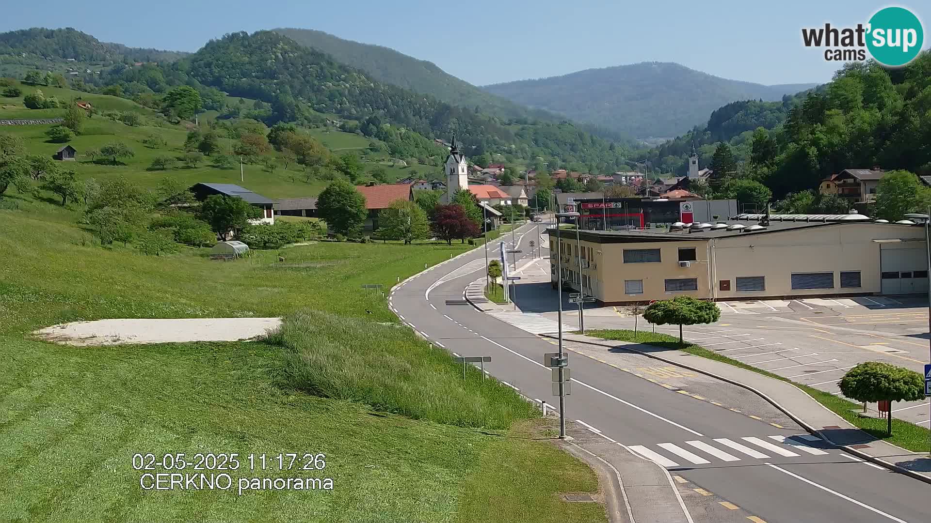 Cerkno city entrance Live Webcam