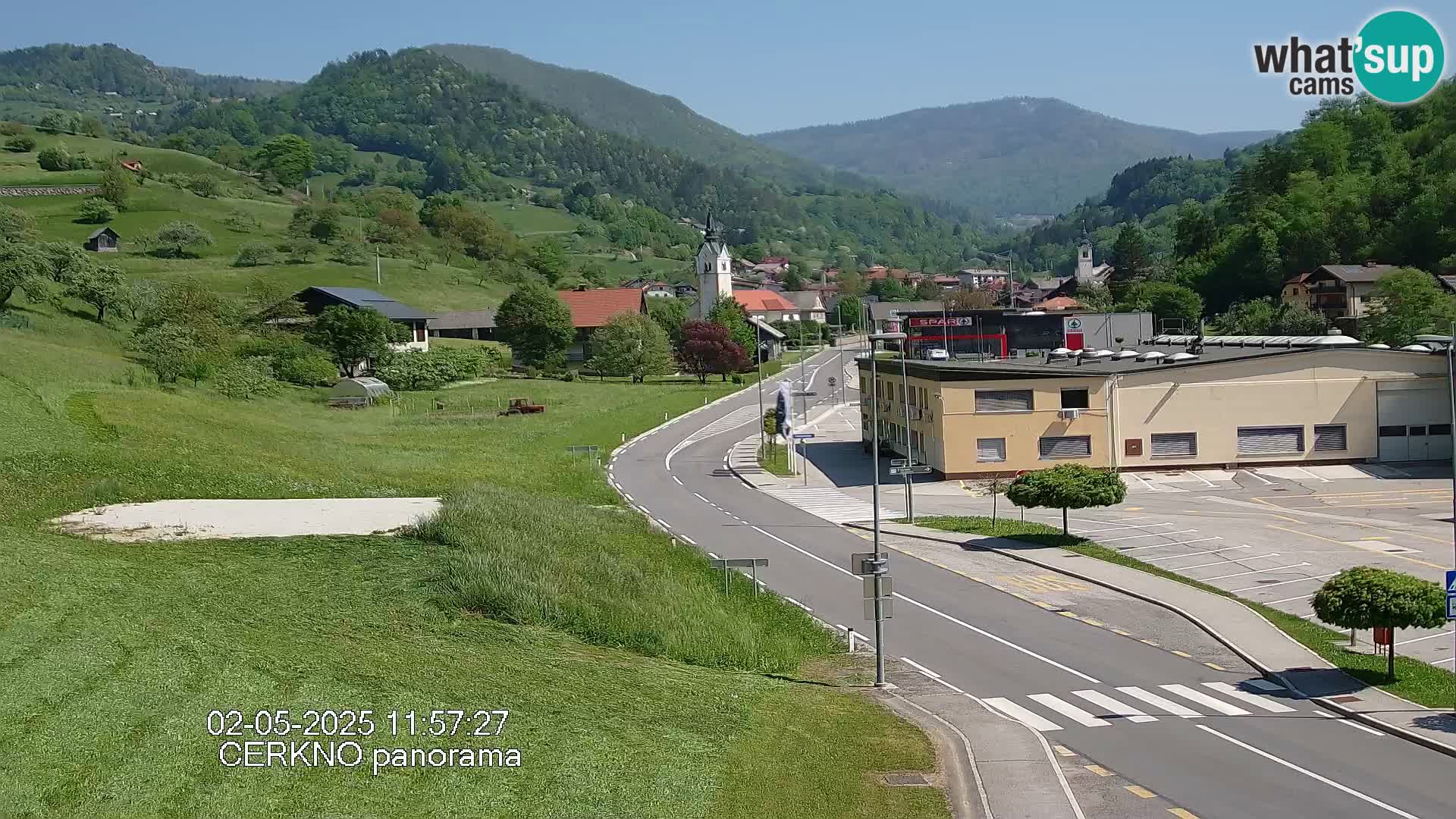 Cerkno city entrance Live Webcam