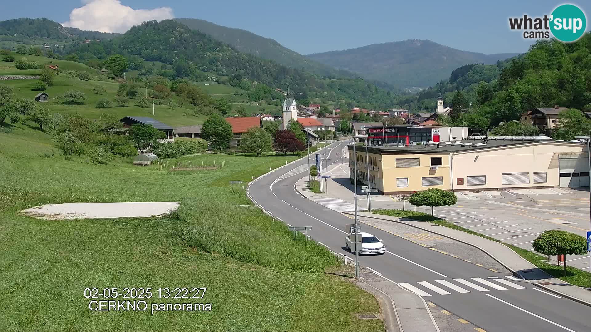 Cerkno city entrance Live Webcam