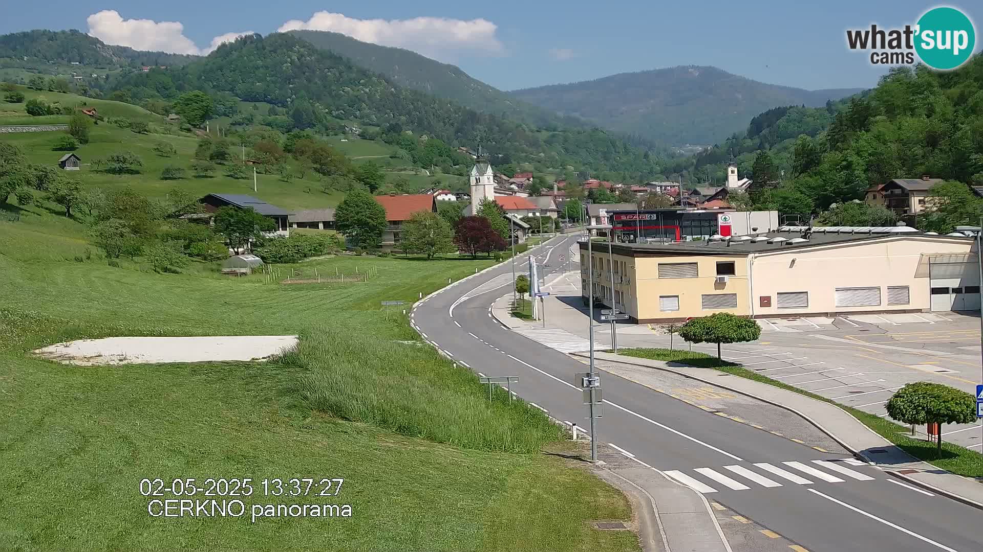 Cerkno city entrance Live Webcam
