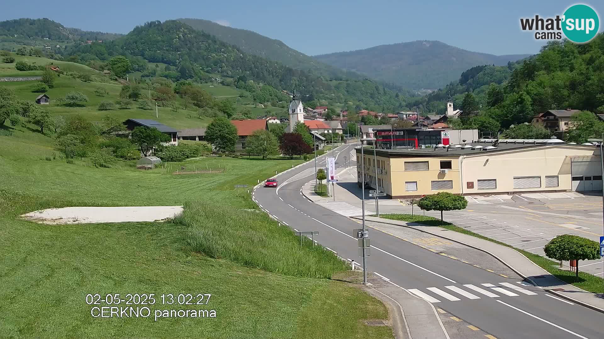 Cerkno city entrance Live Webcam