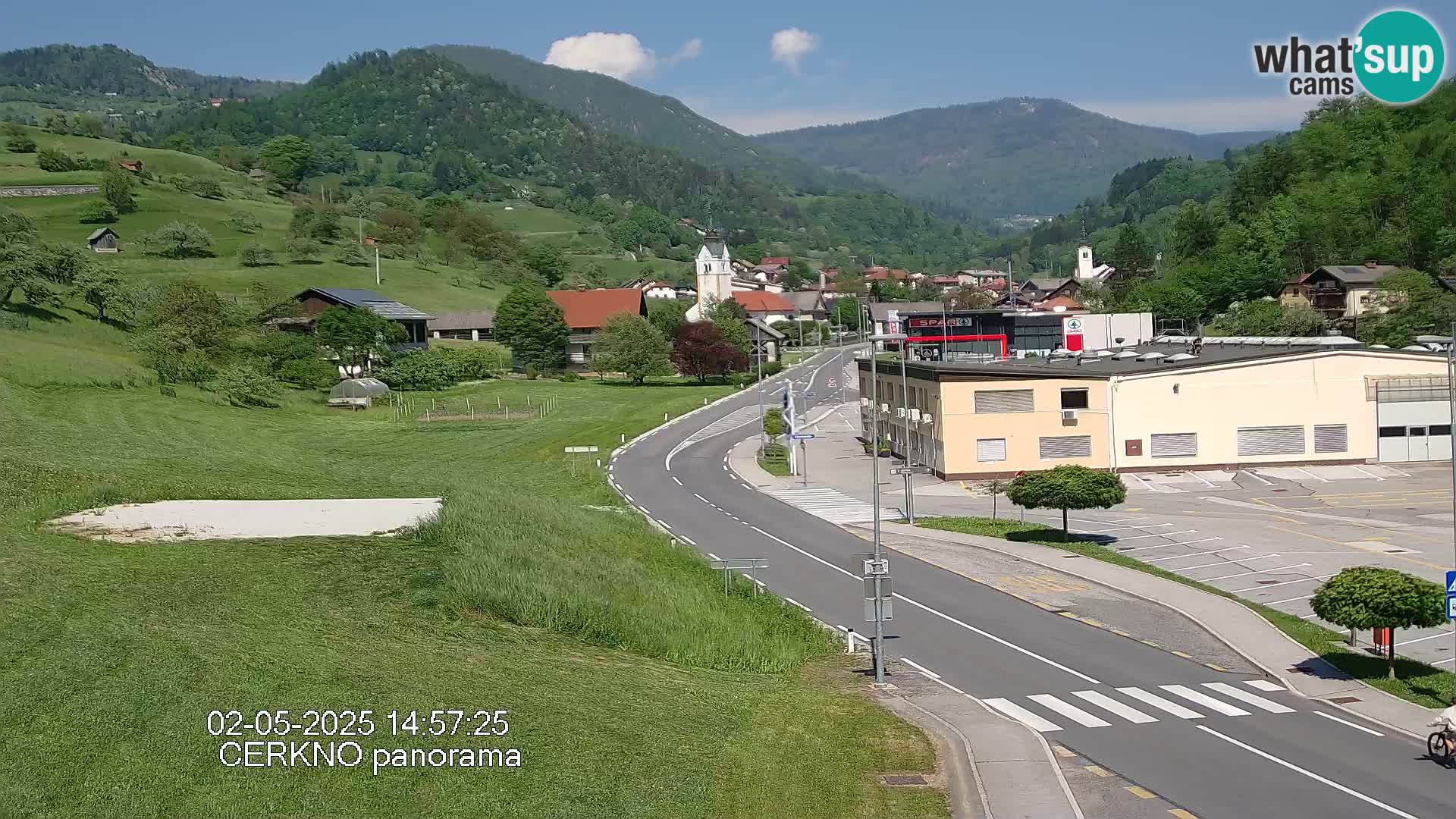 Cerkno entrada a la ciudad Webcam en vivo