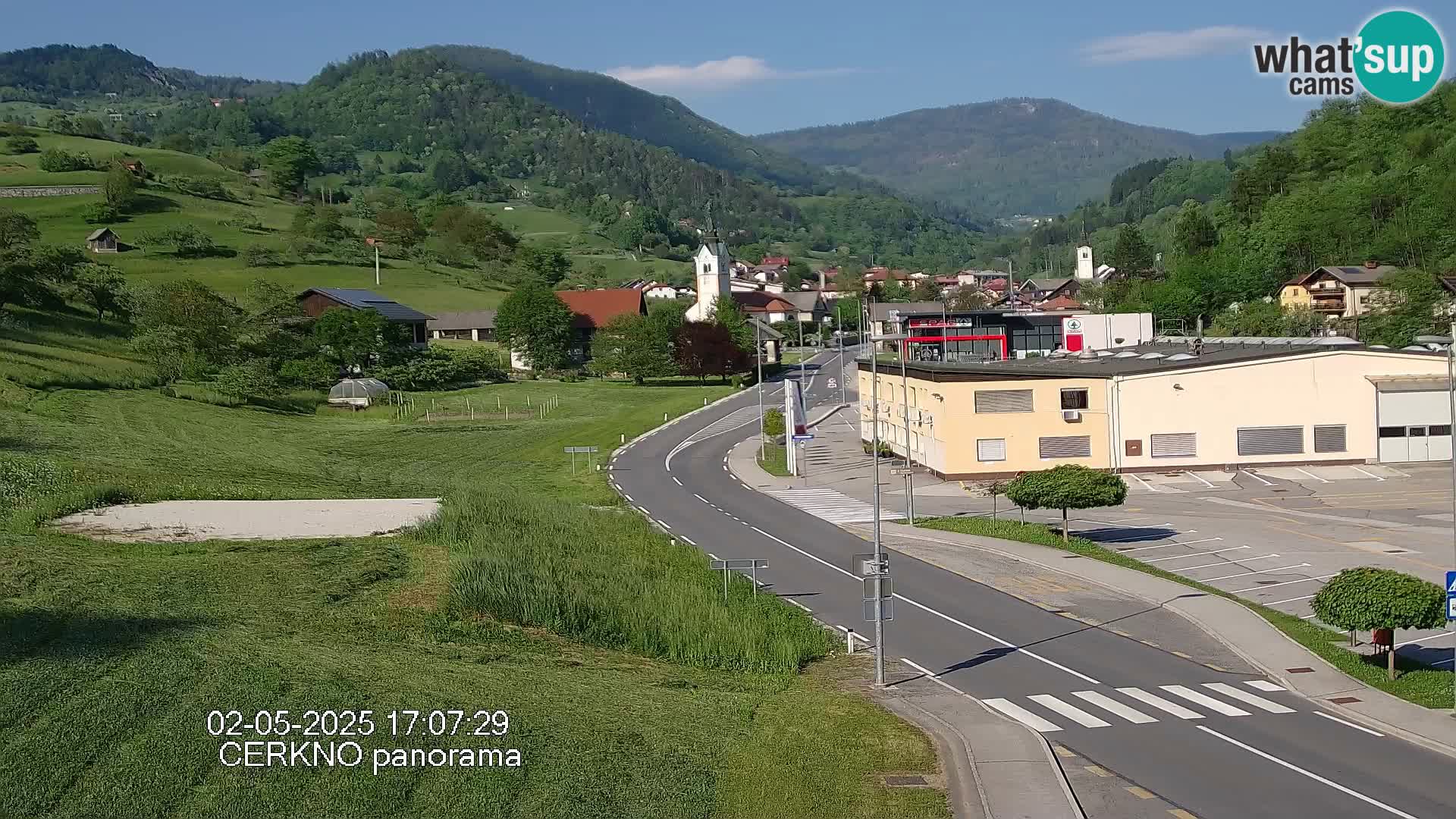 Cerkno city entrance Live Webcam