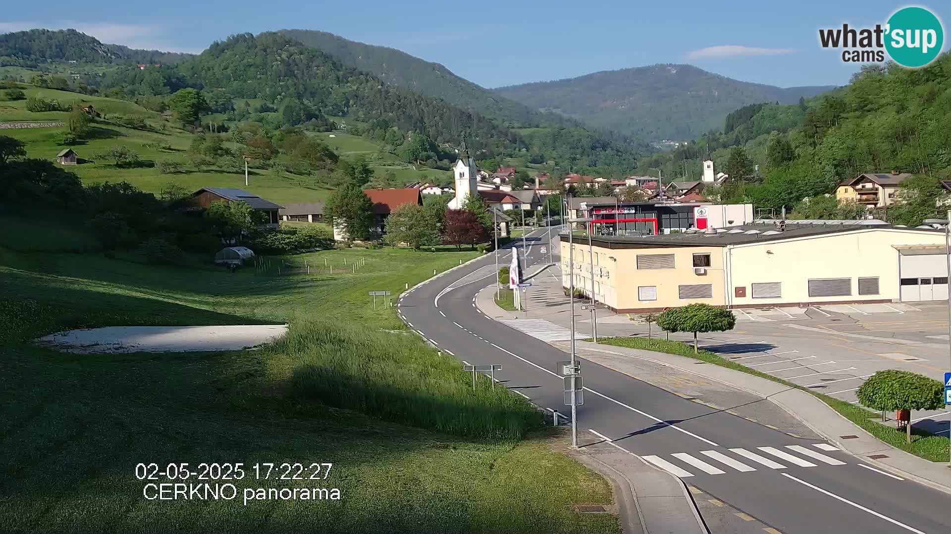 Cerkno city entrance Live Webcam