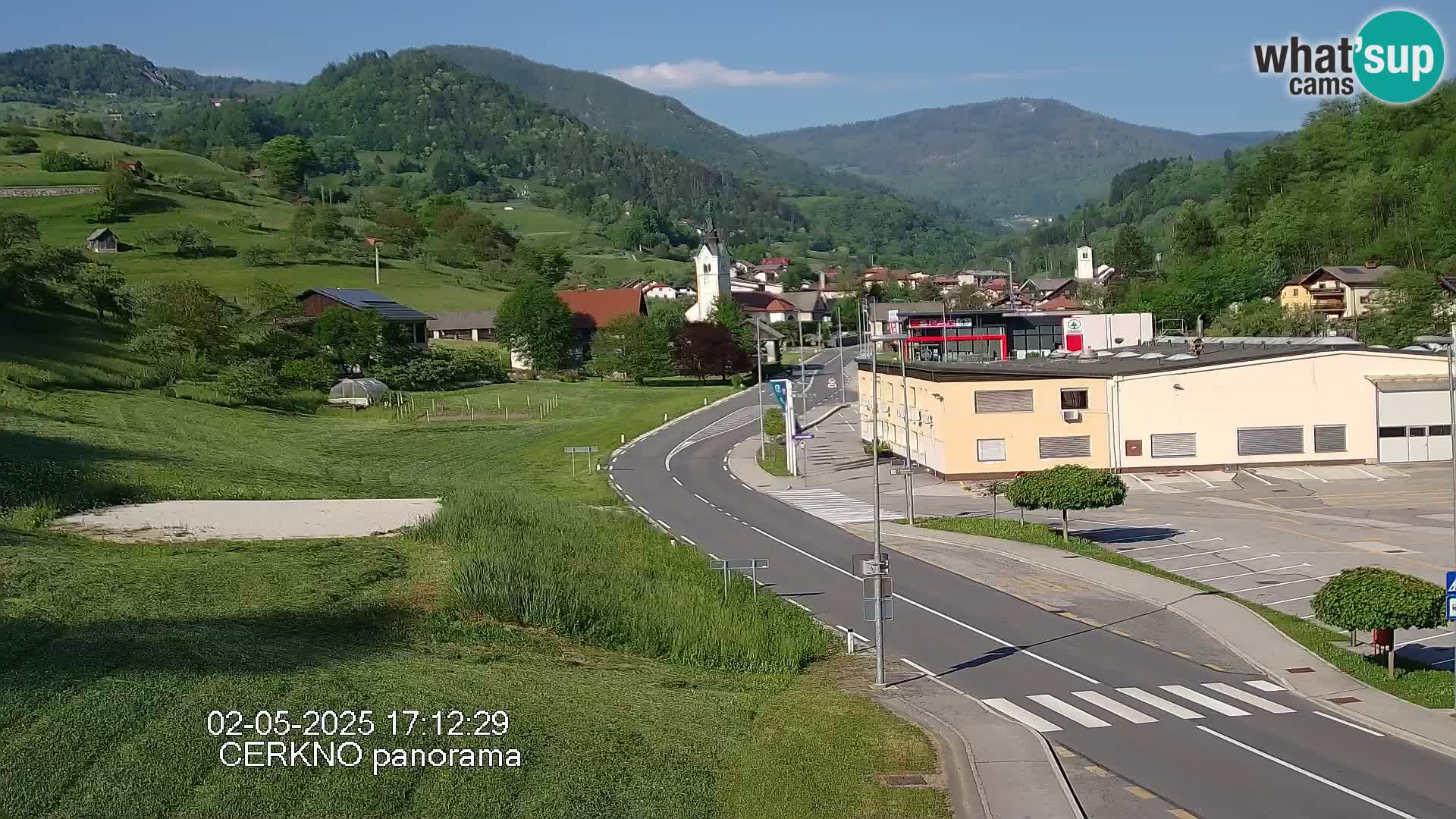 Cerkno city entrance Live Webcam