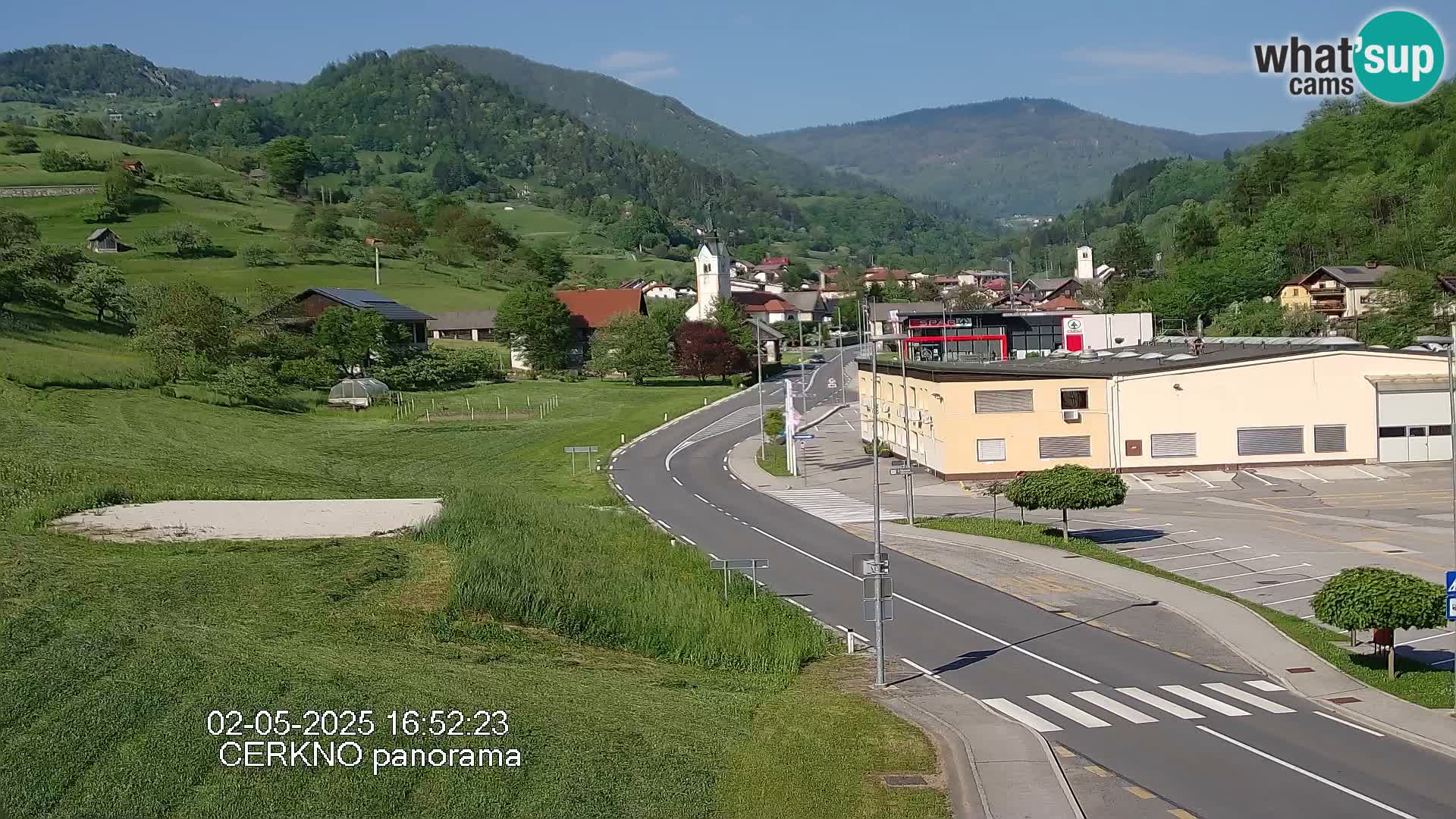 Cerkno city entrance Live Webcam
