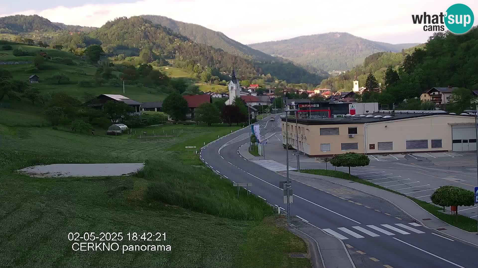 Cerkno city entrance Live Webcam