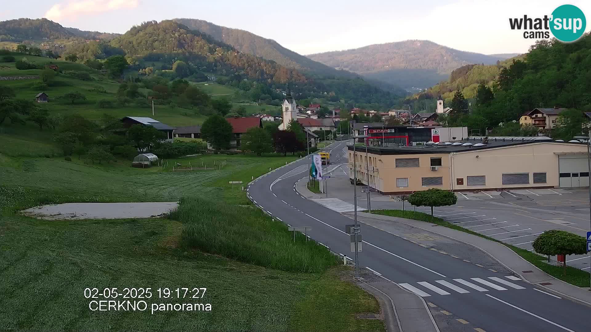 Cerkno city entrance Live Webcam