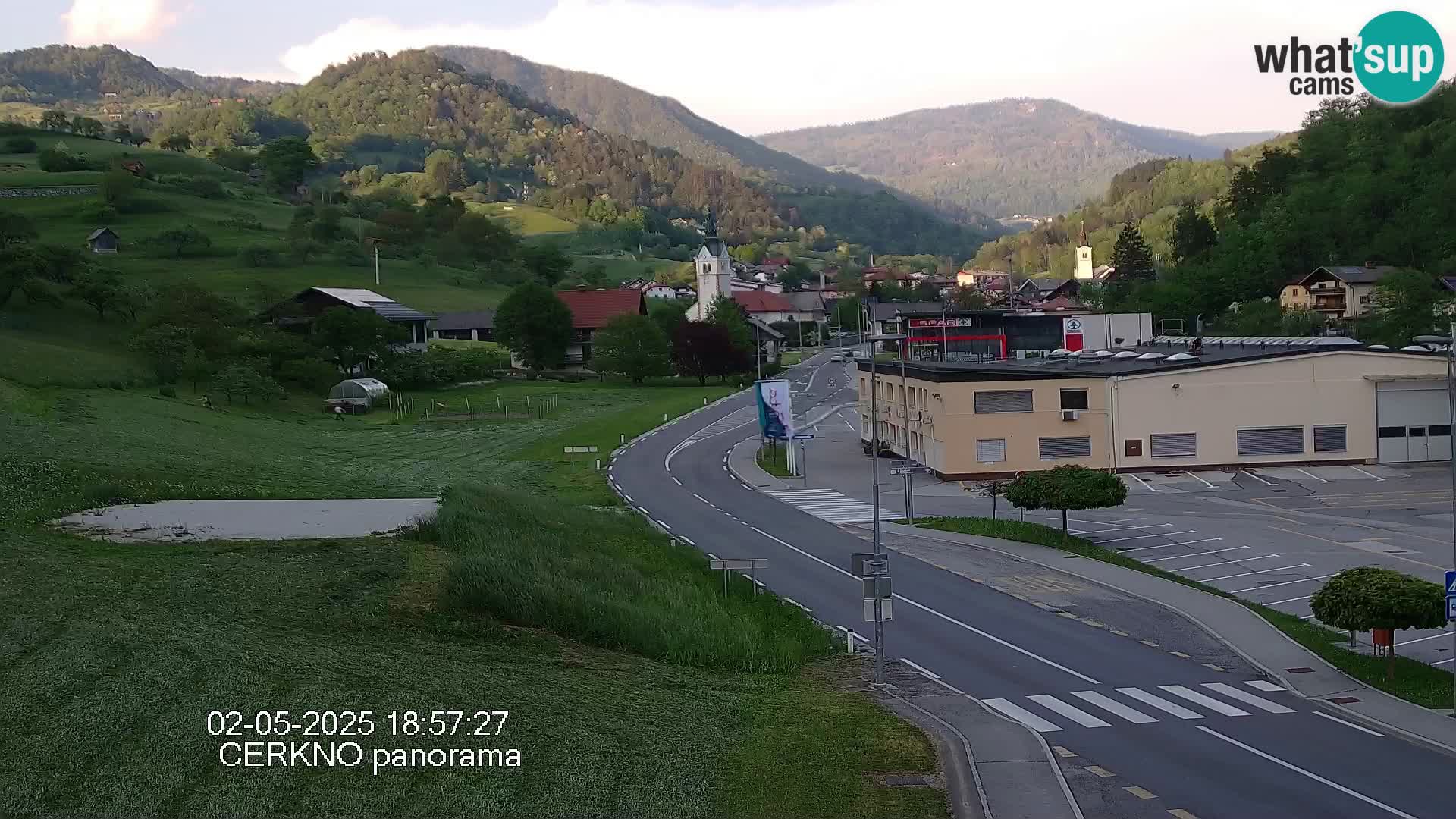 Cerkno city entrance Live Webcam