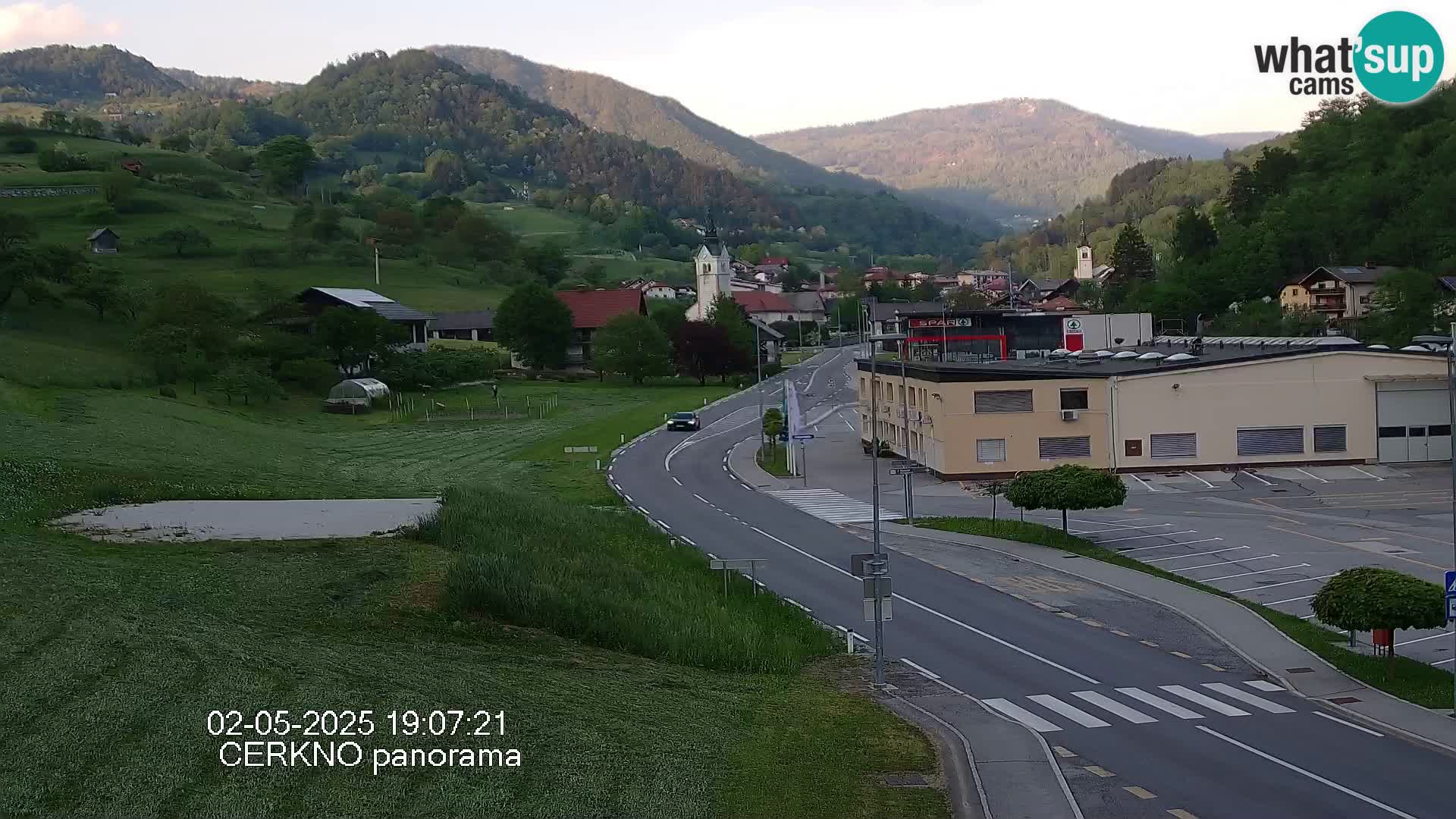 Cerkno city entrance Live Webcam