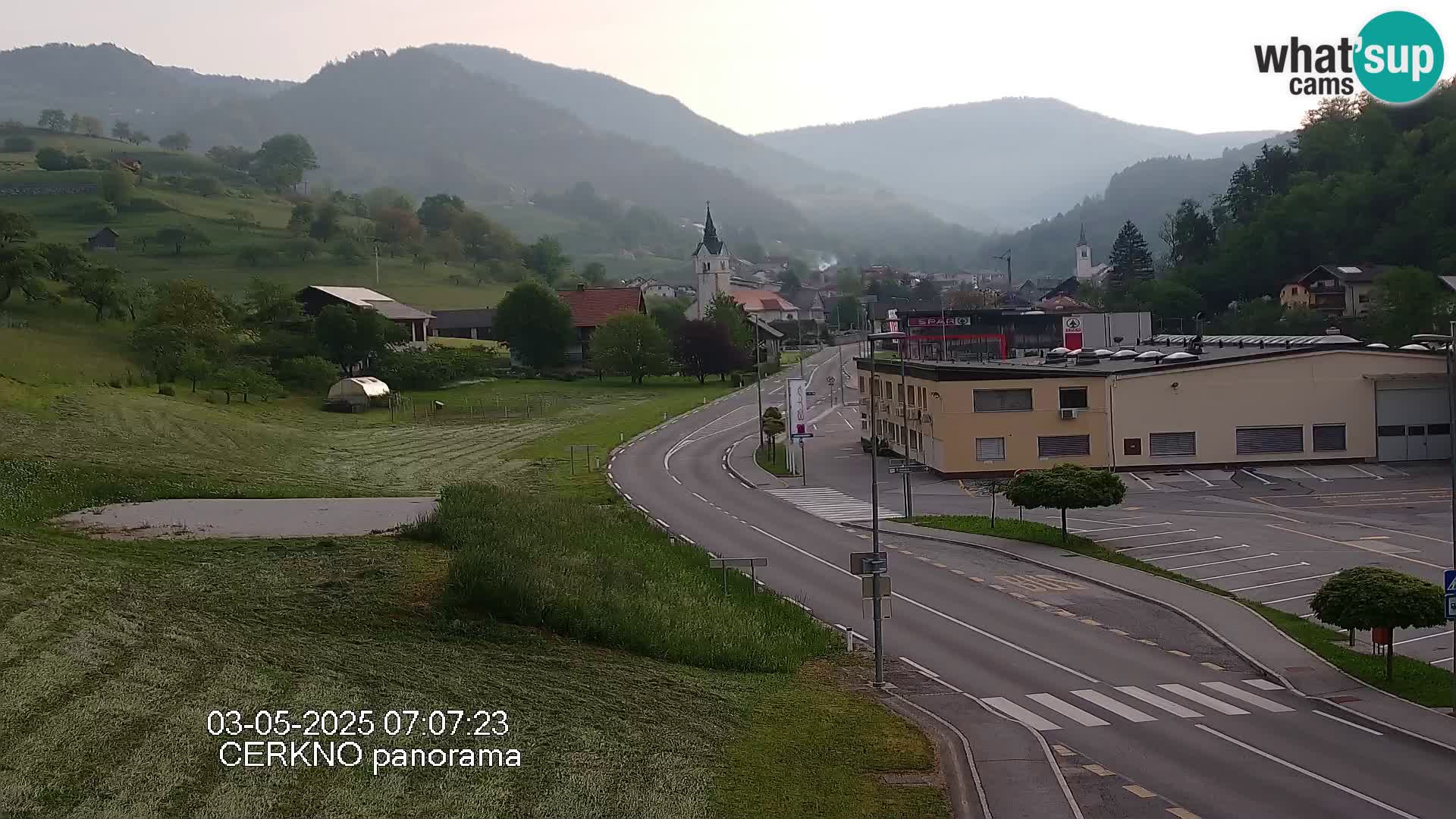 Cerkno city entrance Live Webcam