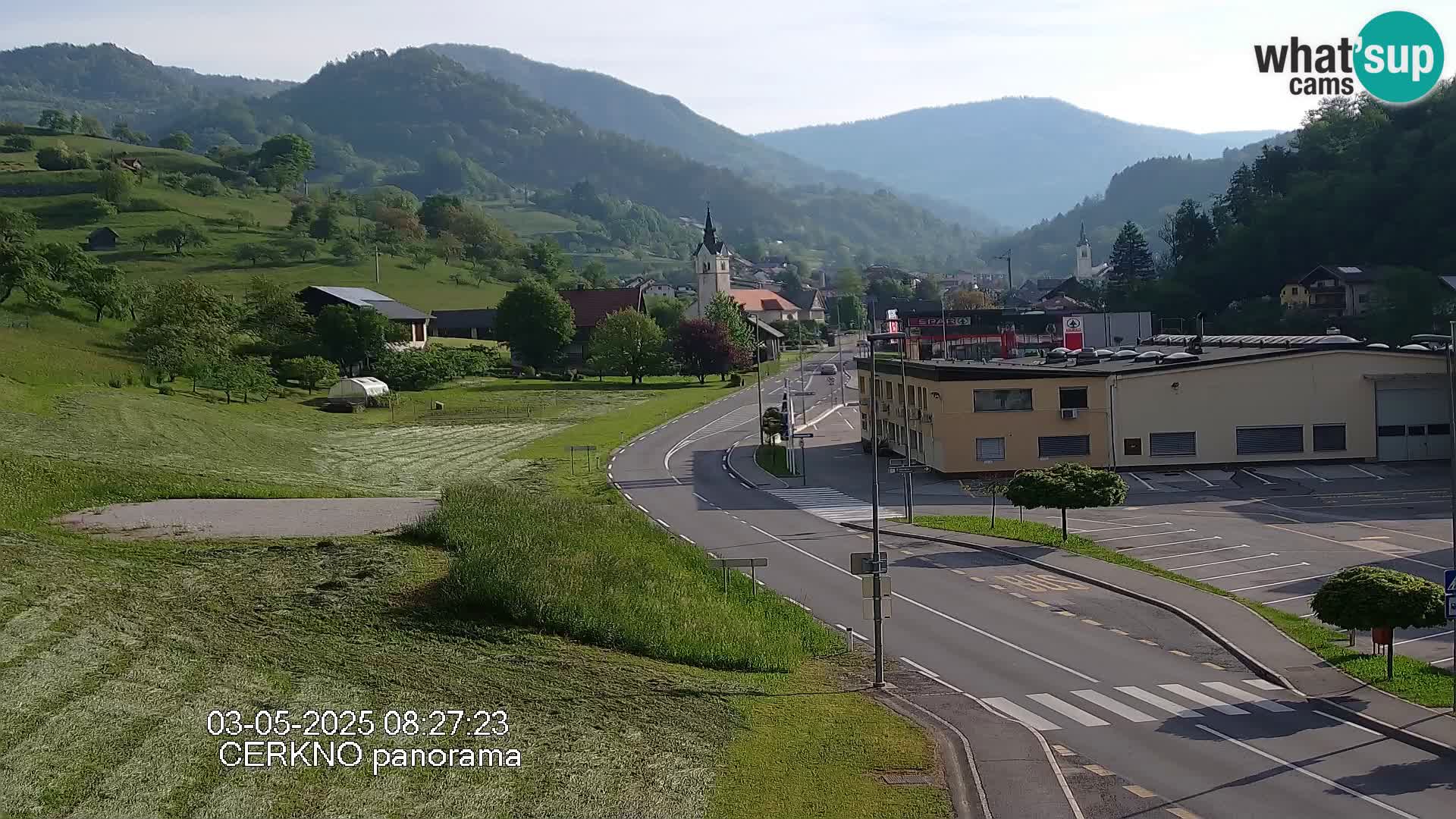 Cerkno entrada a la ciudad Webcam en vivo