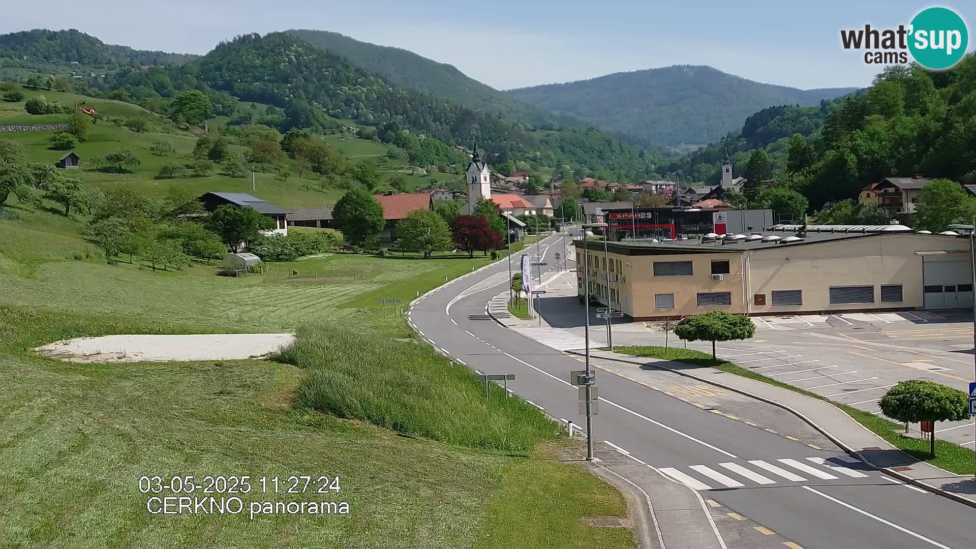 Cerkno city entrance Live Webcam