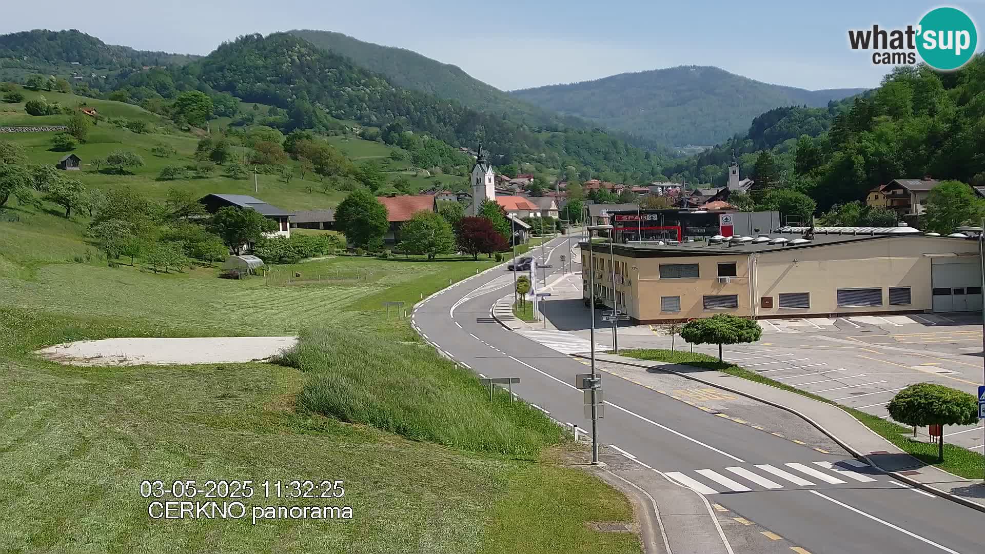 Cerkno city entrance Live Webcam