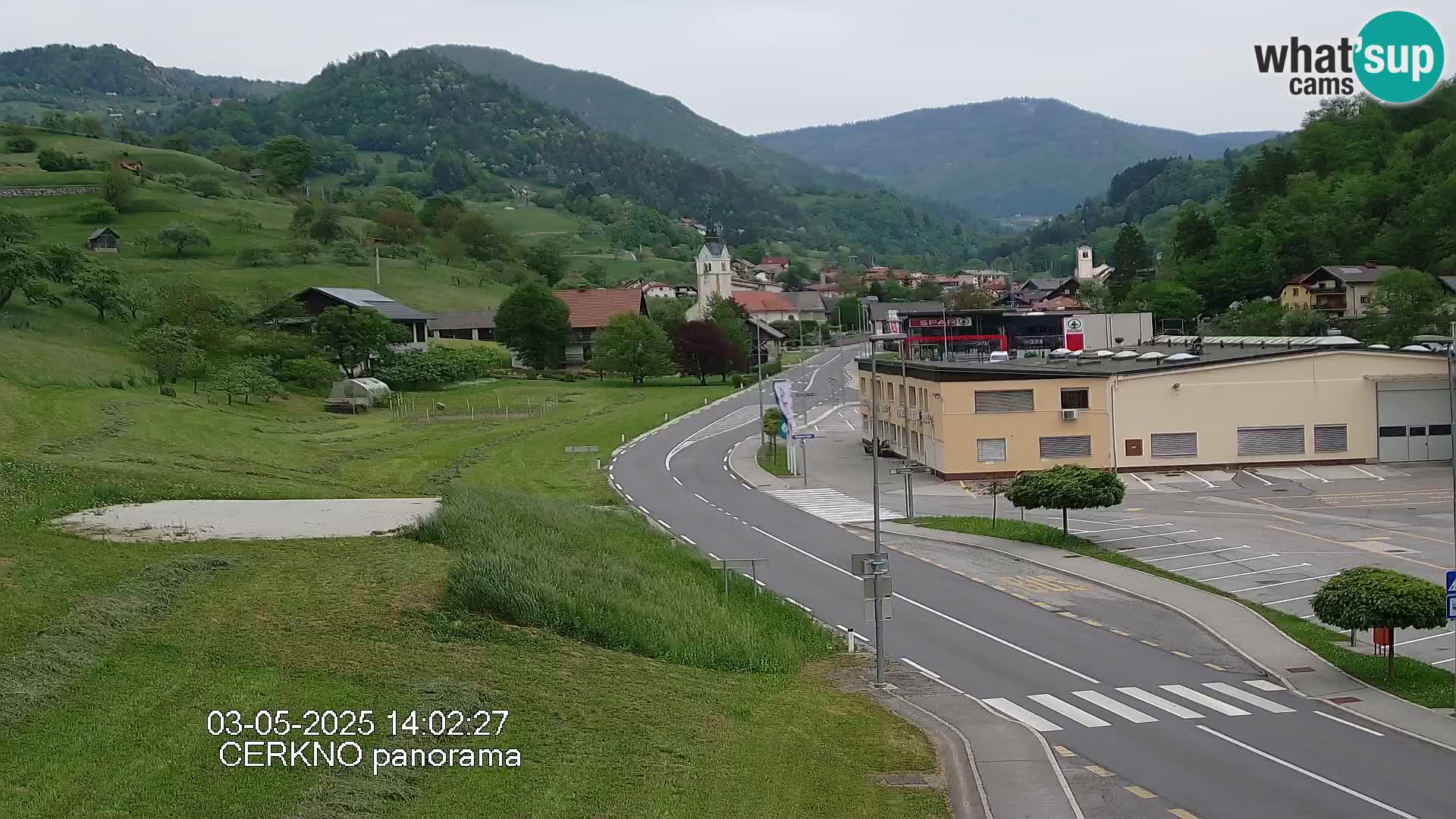 Cerkno city entrance Live Webcam