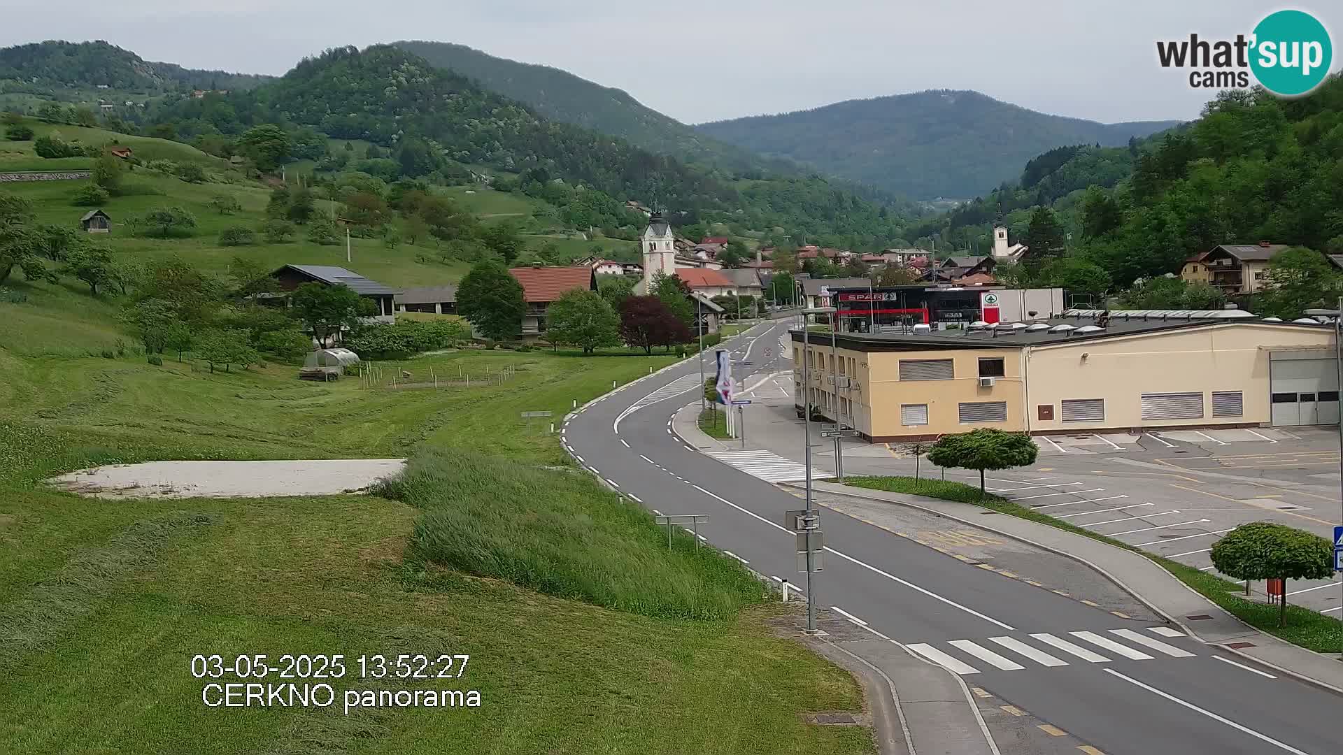 Cerkno city entrance Live Webcam