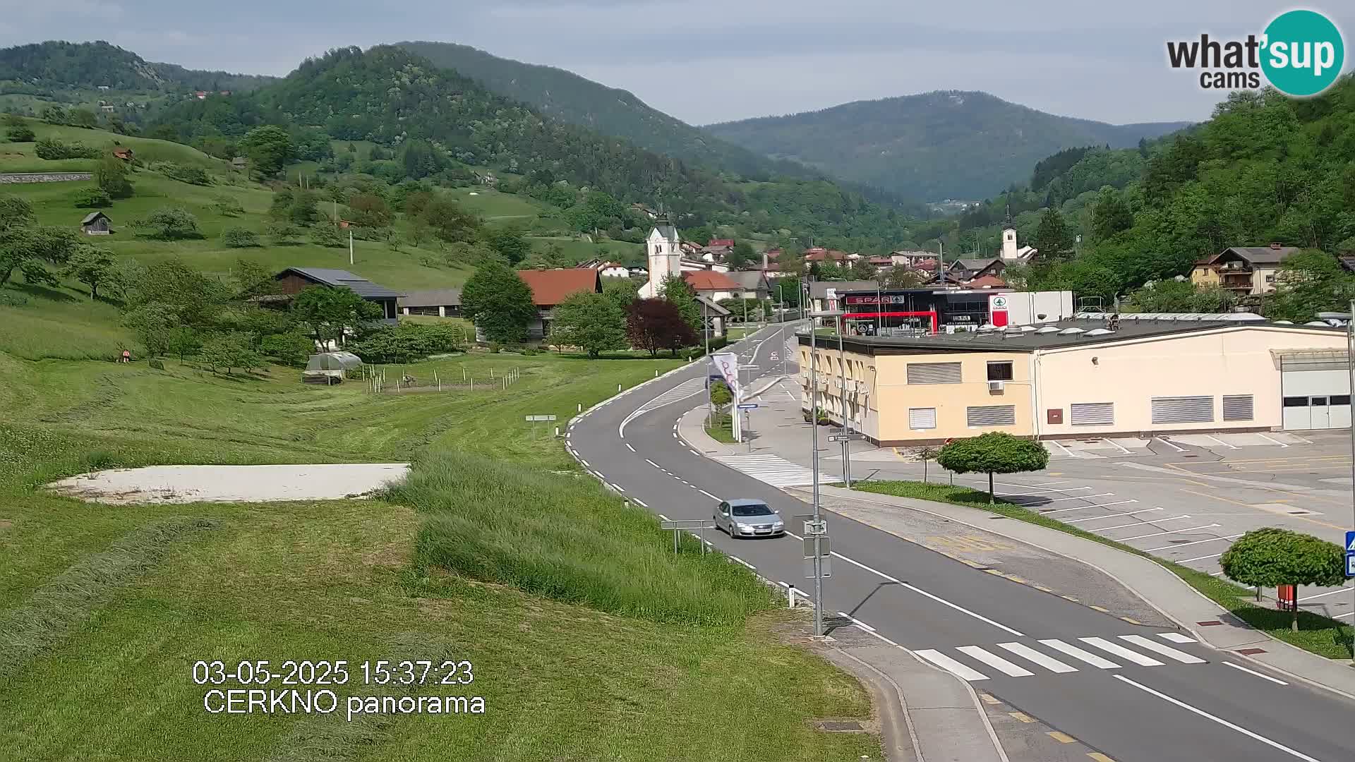 Cerkno city entrance Live Webcam