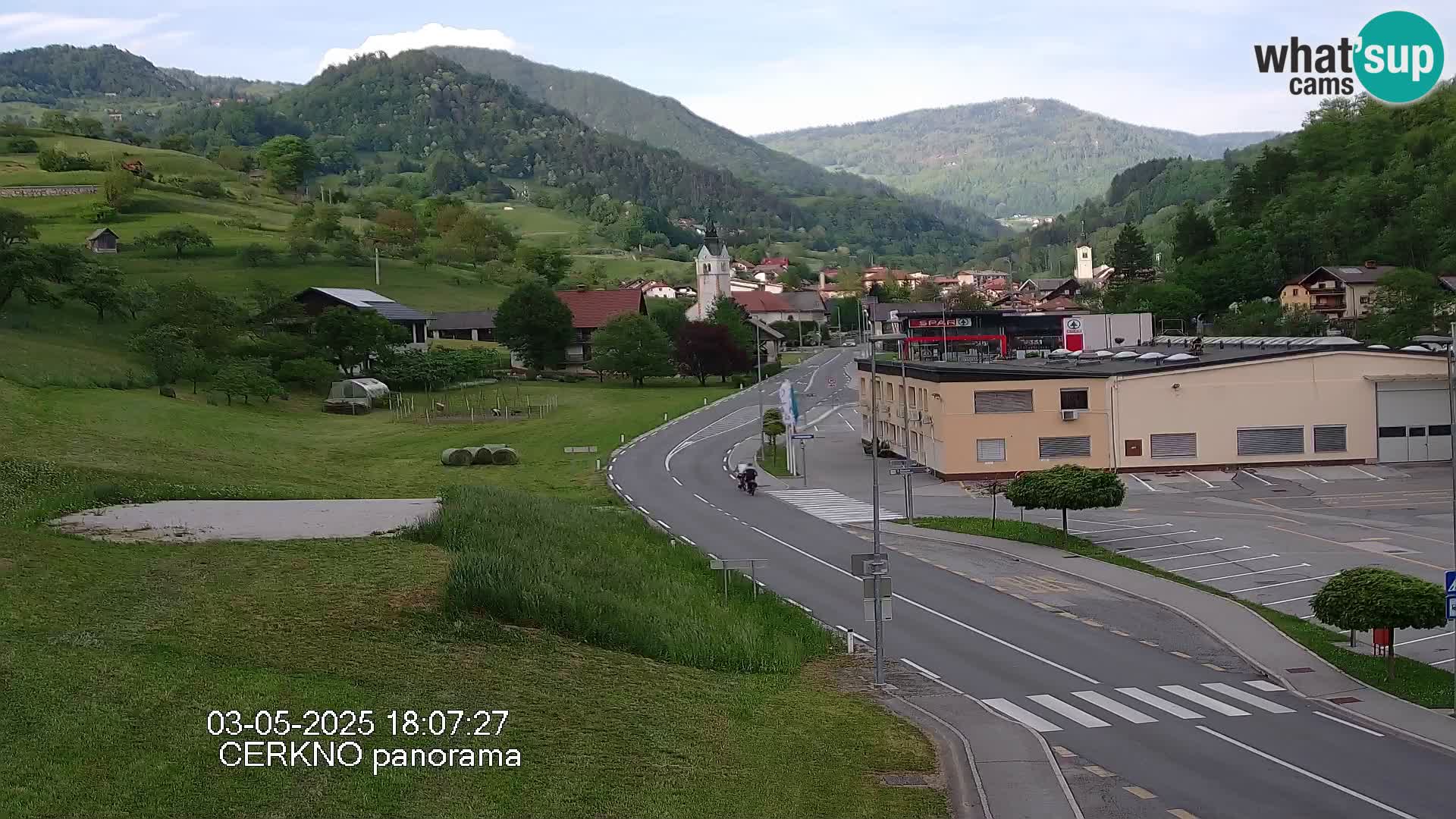 Cerkno city entrance Live Webcam