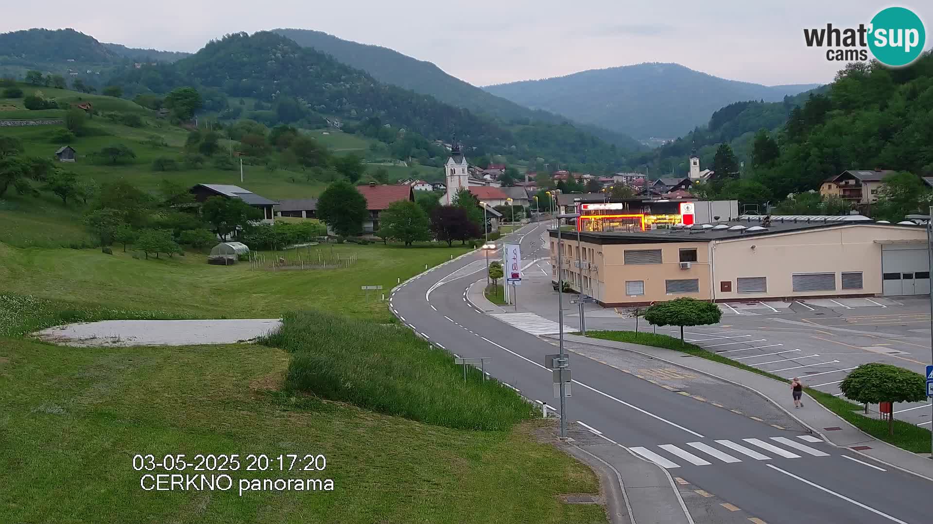 Cerkno city entrance Live Webcam