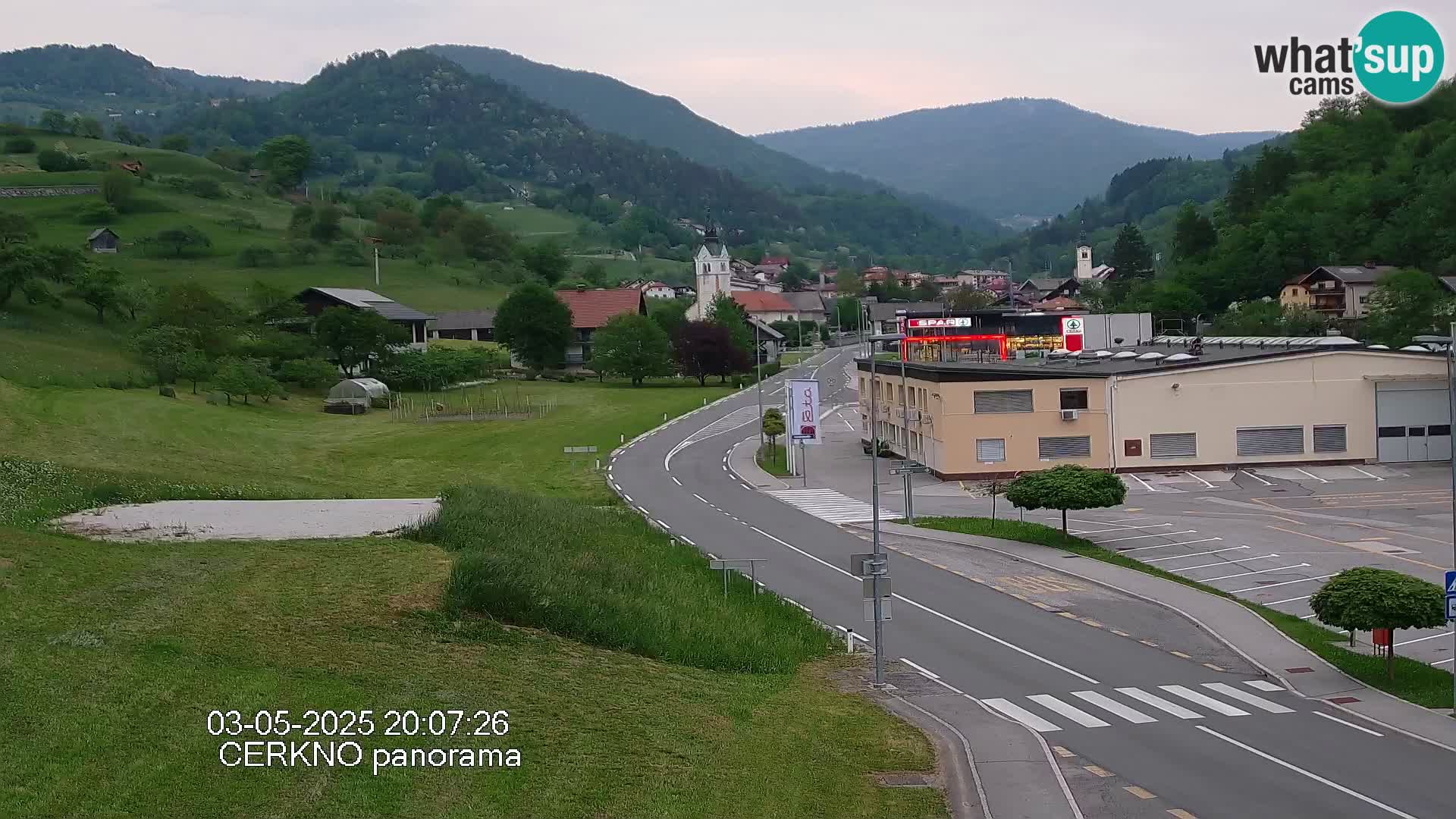 Cerkno entrada a la ciudad Webcam en vivo