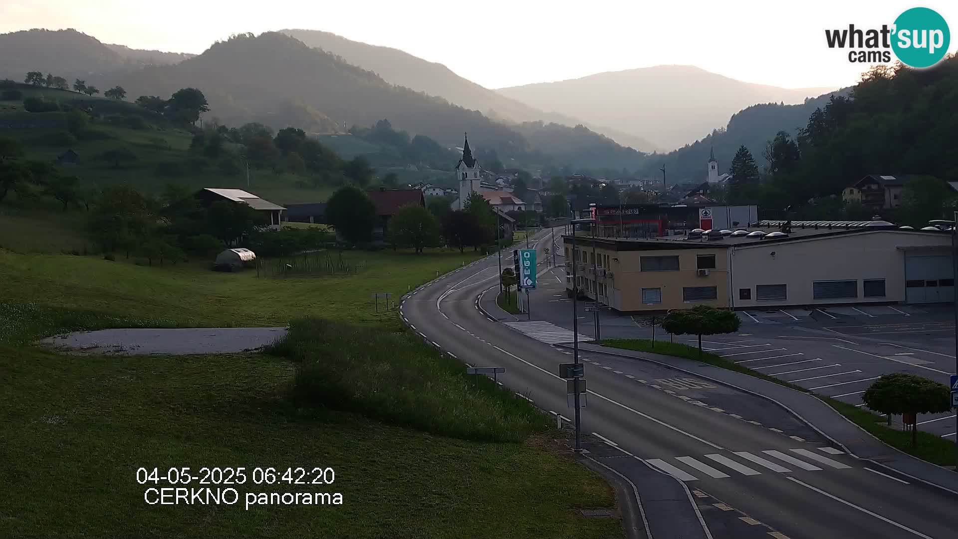 Cerkno city entrance Live Webcam