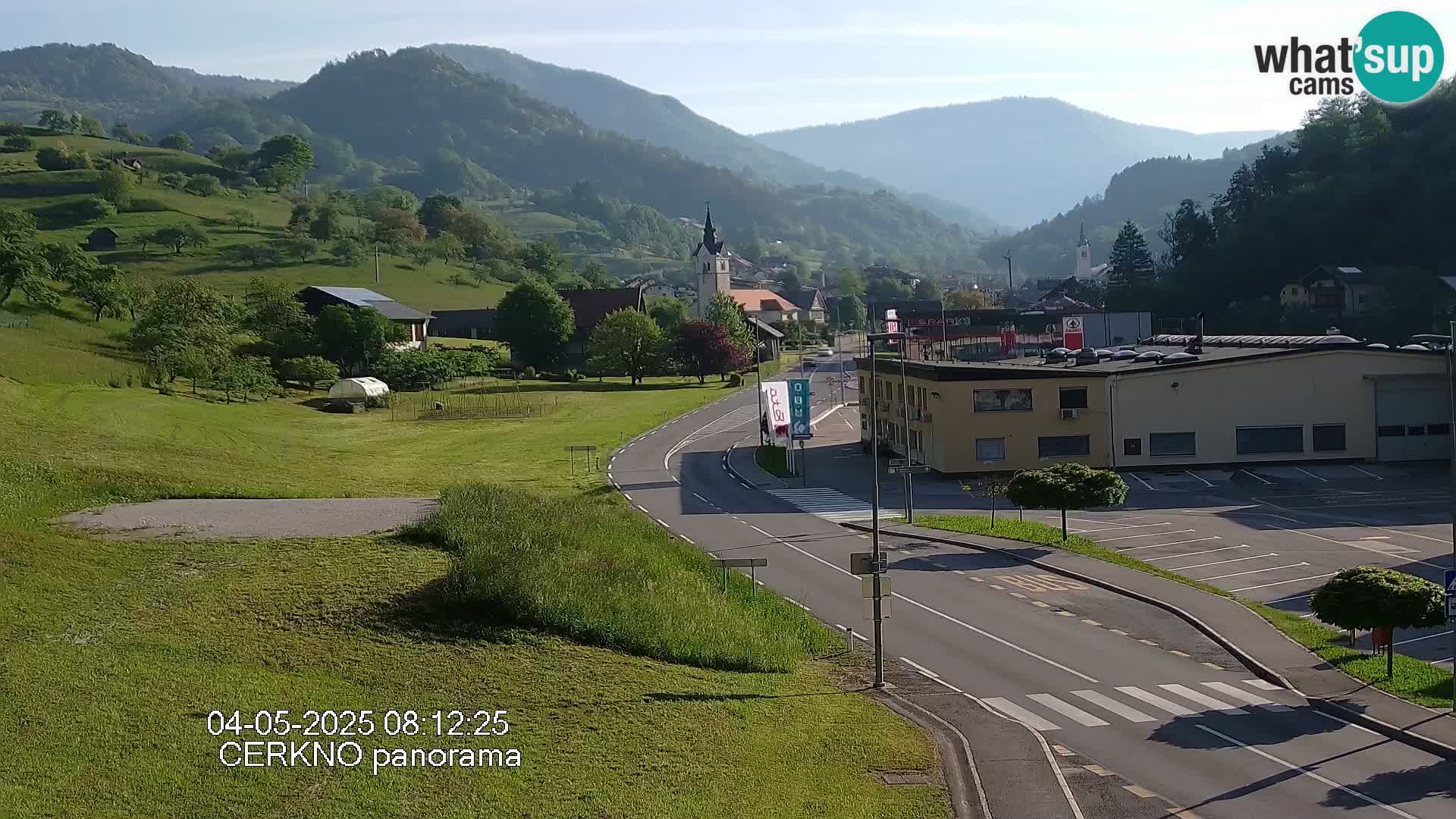 Cerkno city entrance Live Webcam
