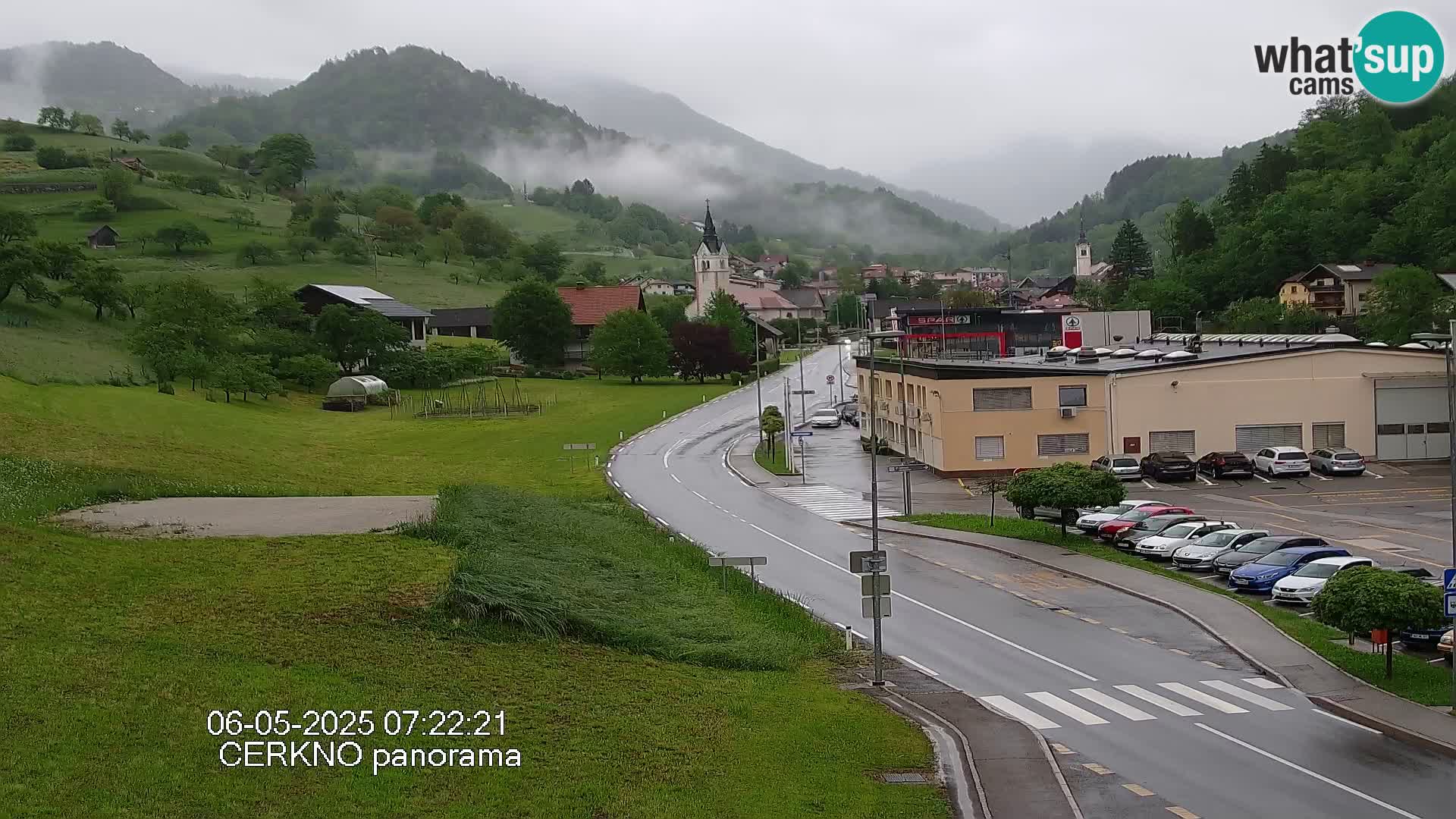 Cerkno entrada a la ciudad Webcam en vivo