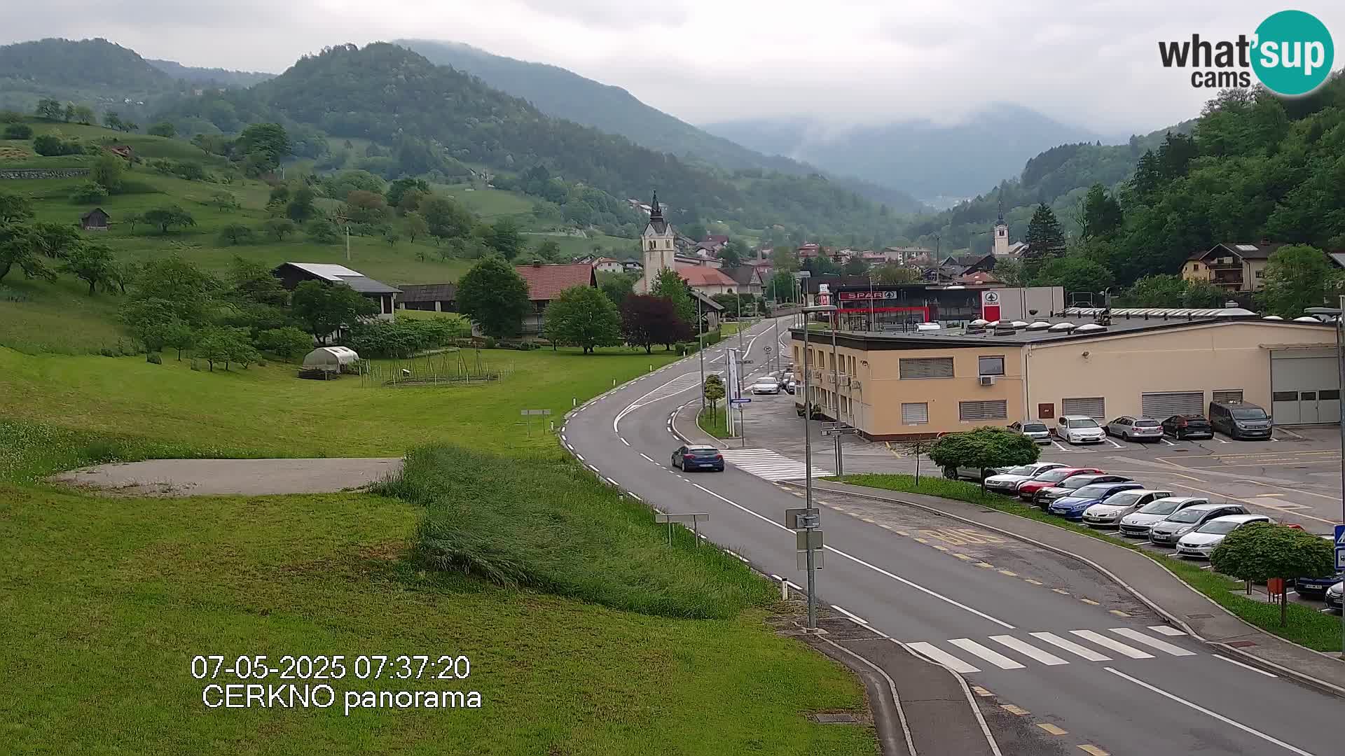 Cerkno city entrance Live Webcam