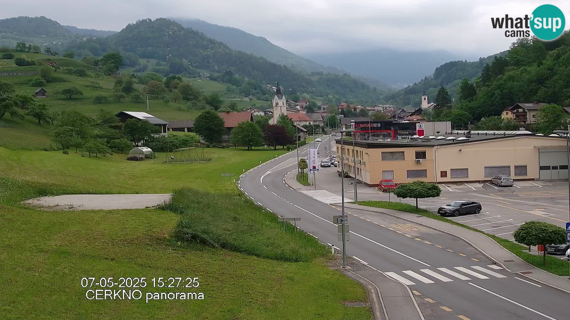 Cerkno city entrance Live Webcam