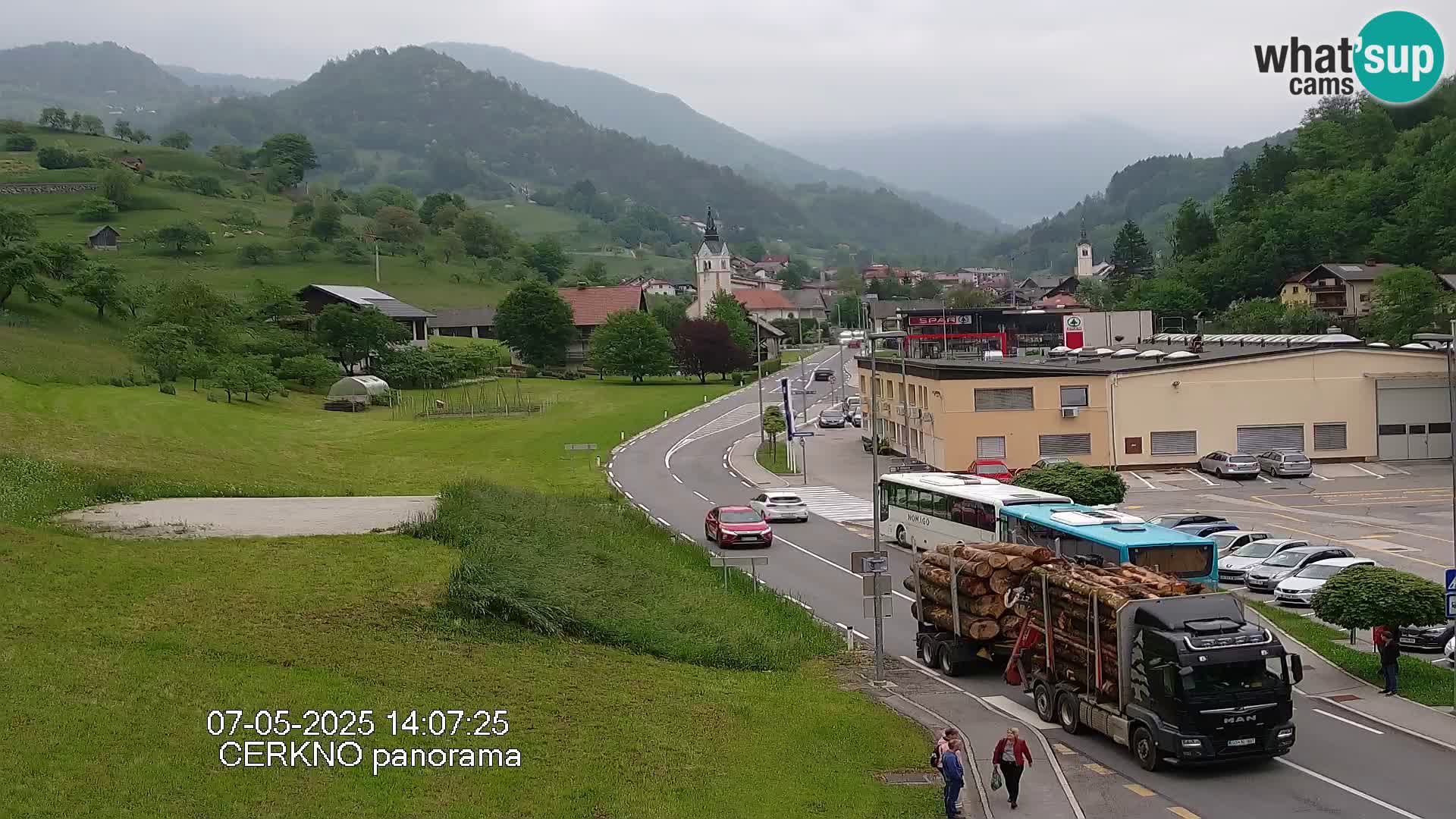 Cerkno city entrance Live Webcam