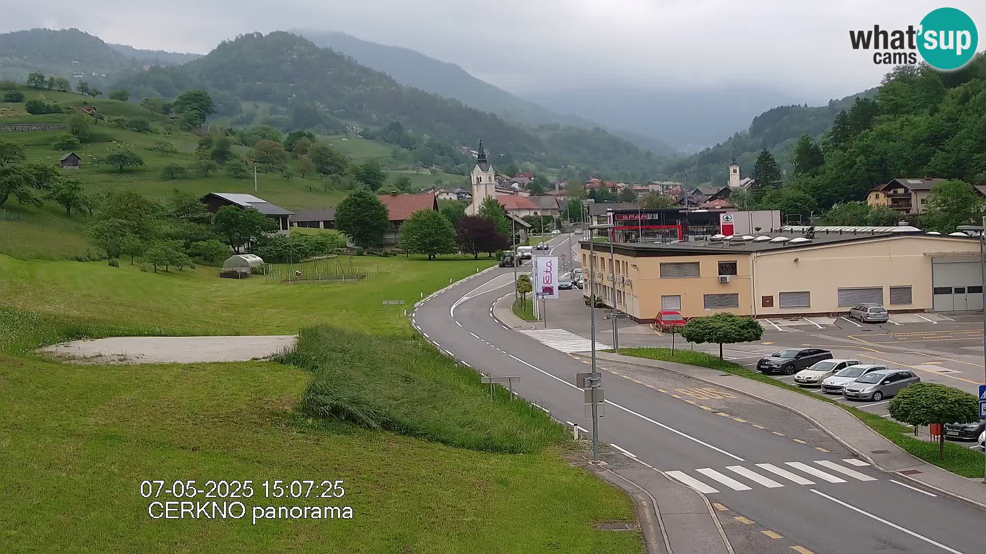 Cerkno city entrance Live Webcam