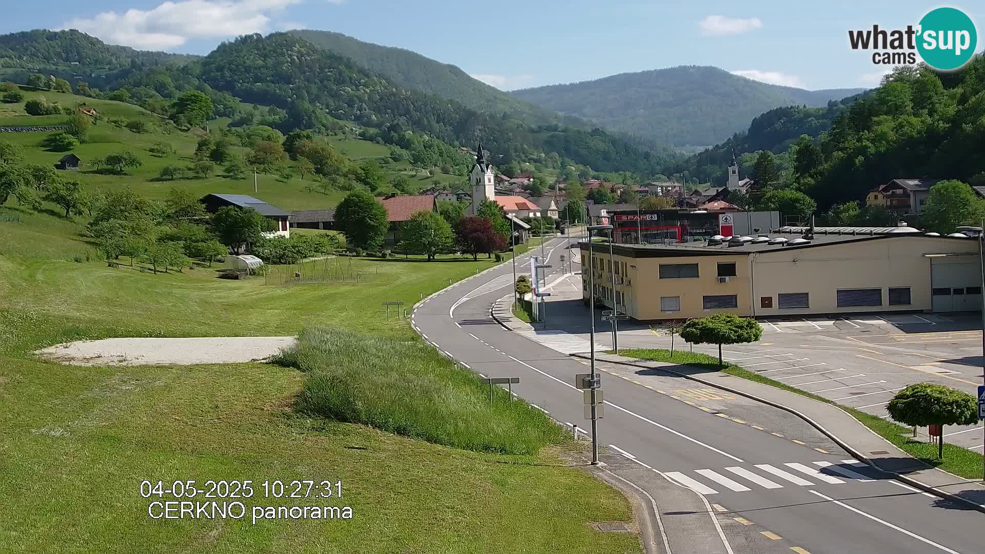 Cerkno city entrance Live Webcam