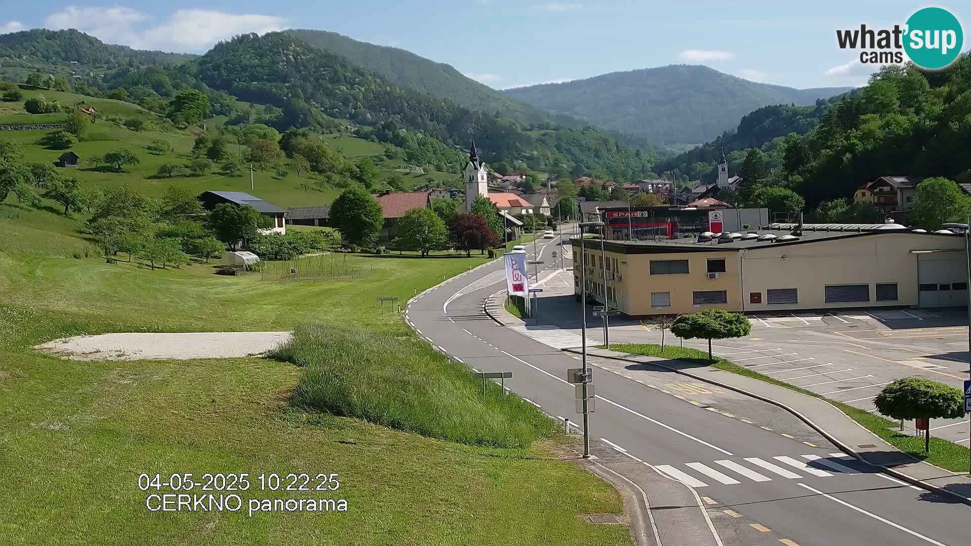 Cerkno city entrance Live Webcam