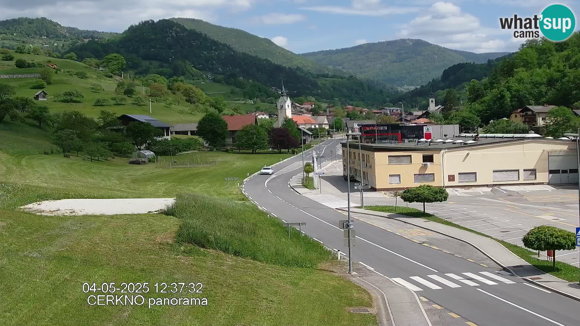 Cerkno city entrance Live Webcam