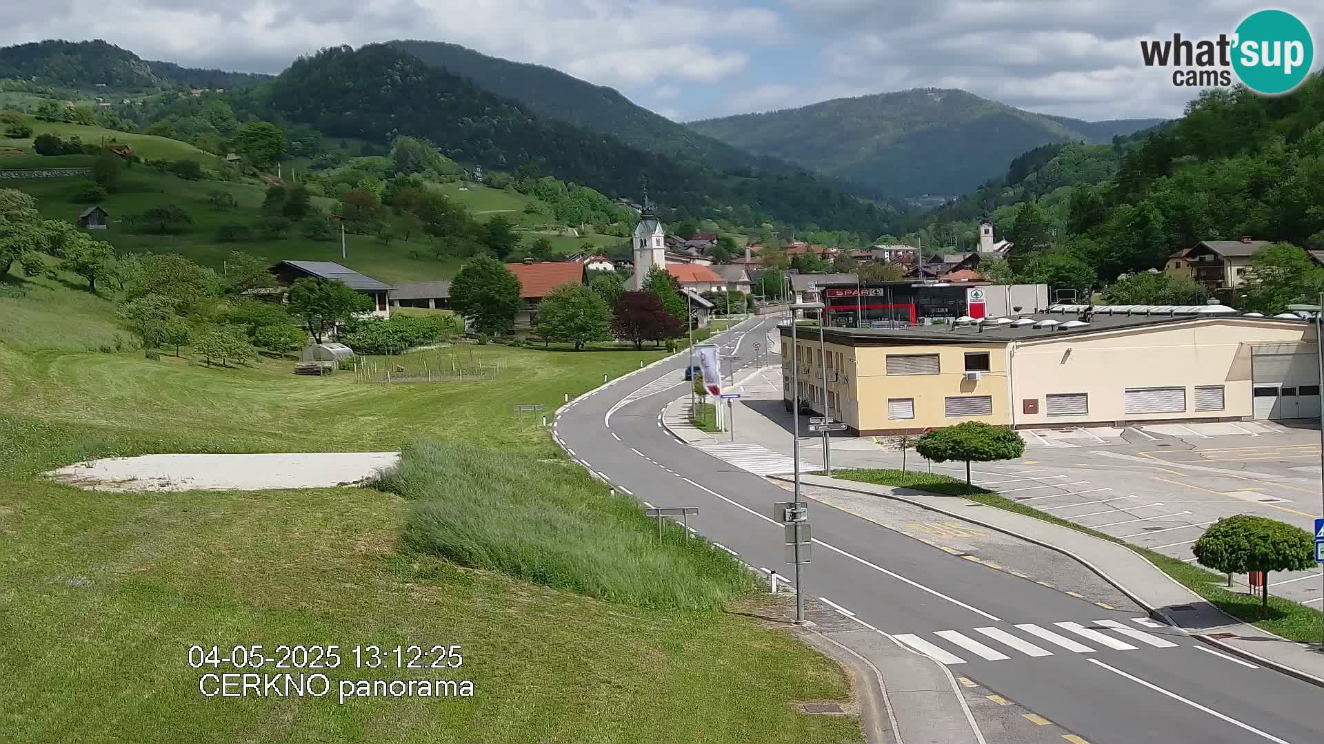 Cerkno city entrance Live Webcam
