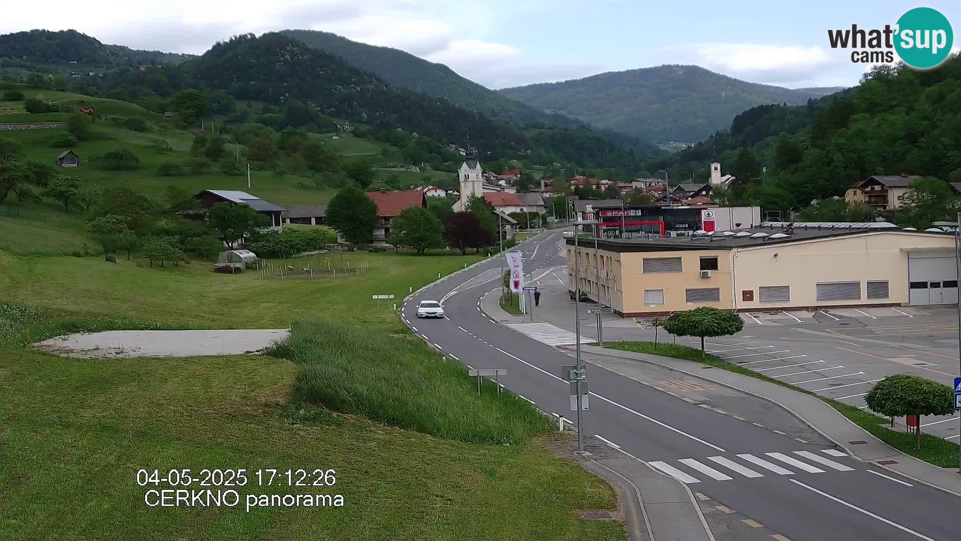 Cerkno city entrance Live Webcam