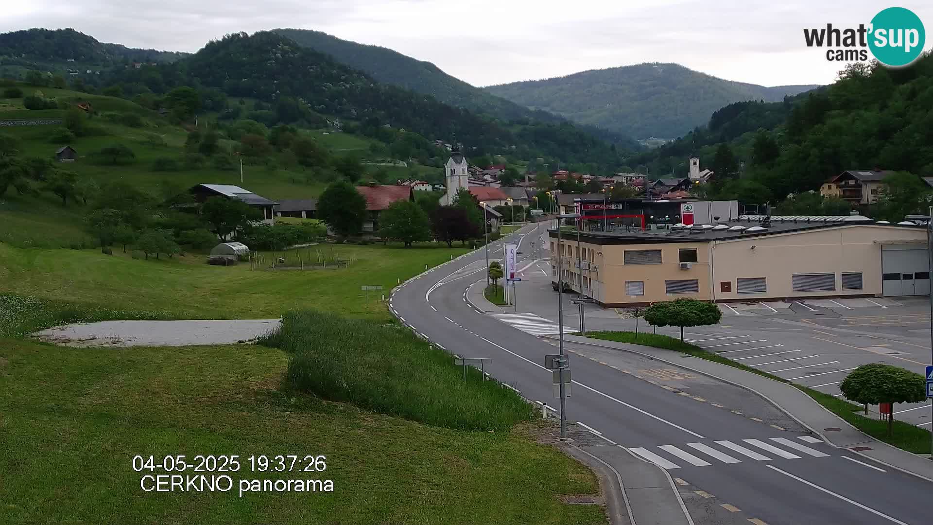 Cerkno city entrance Live Webcam