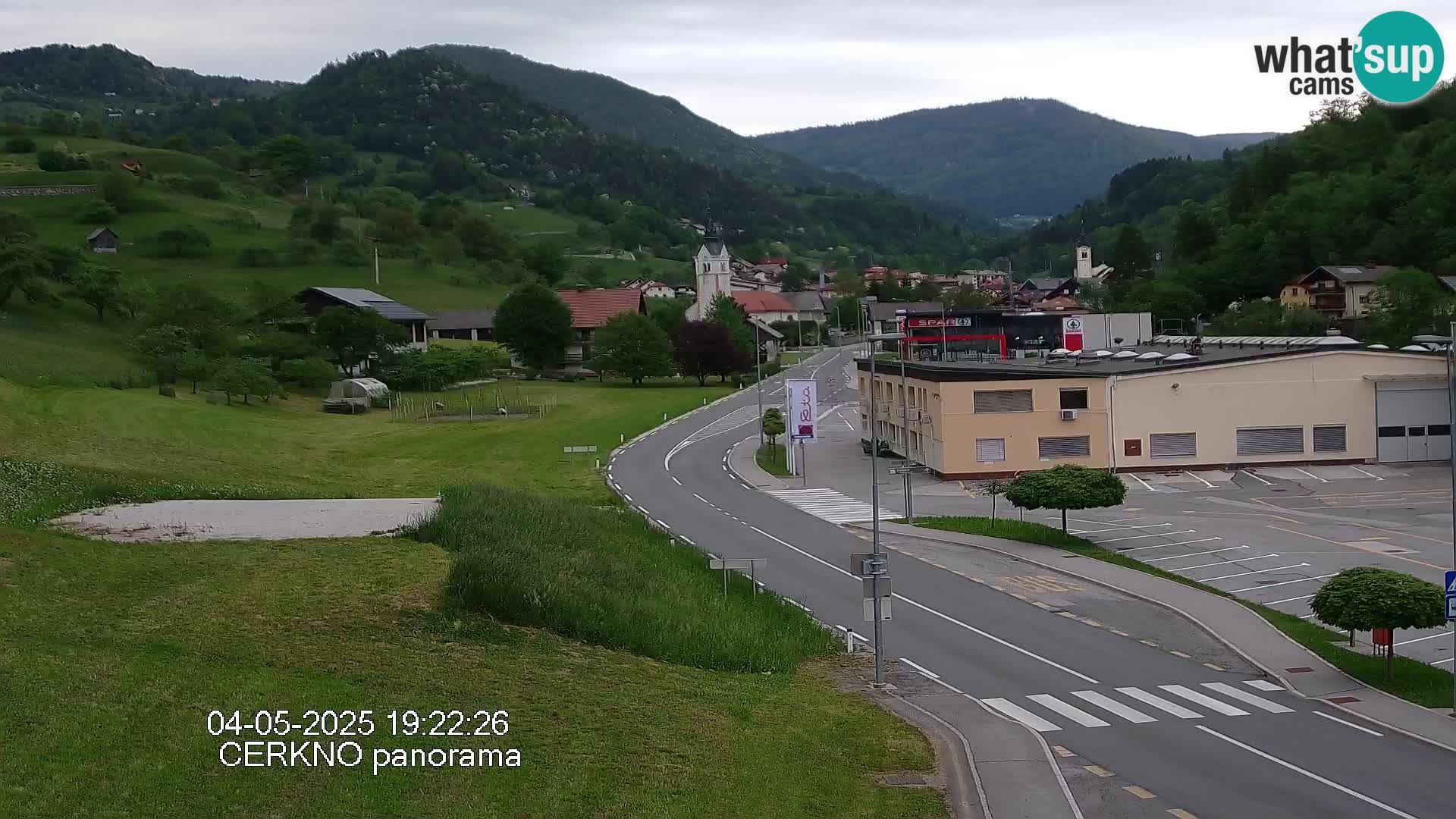 Cerkno city entrance Live Webcam
