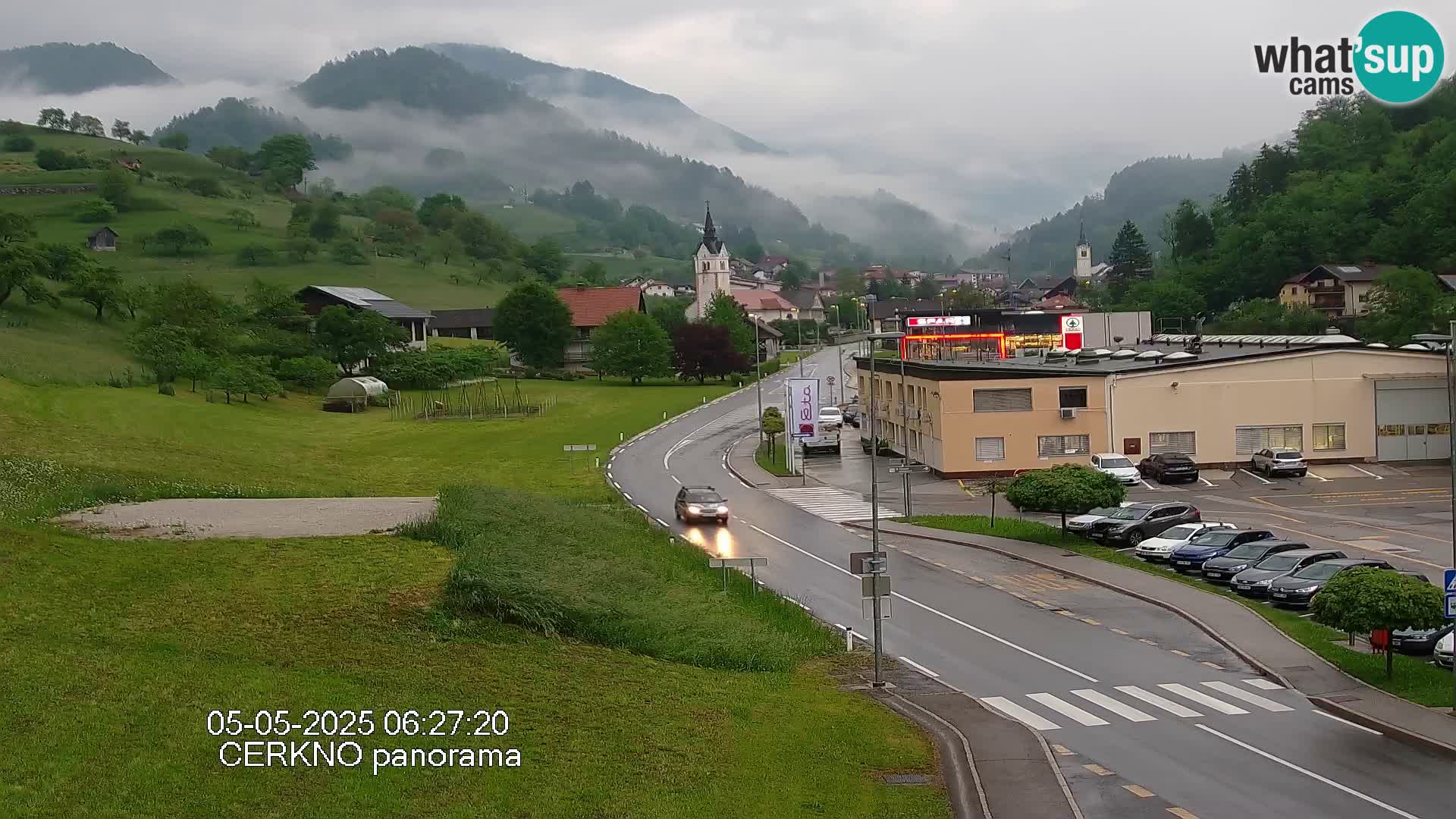 Cerkno city entrance Live Webcam