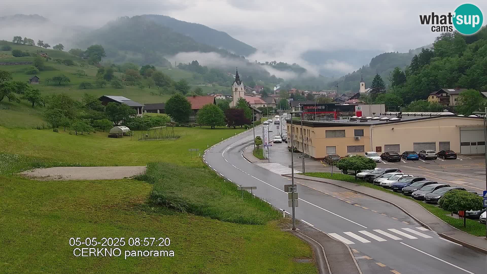 Cerkno city entrance Live Webcam