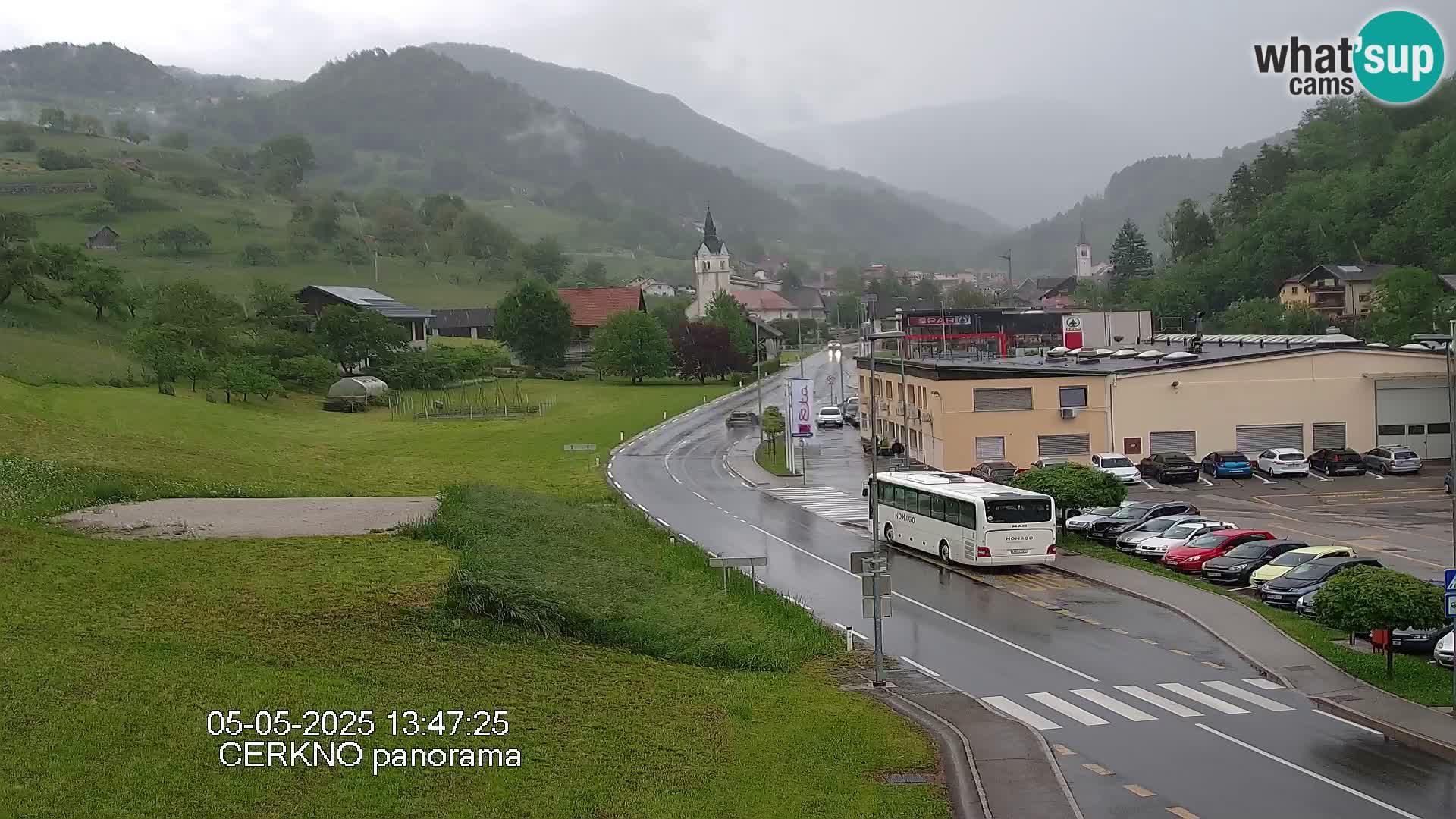 Cerkno city entrance Live Webcam