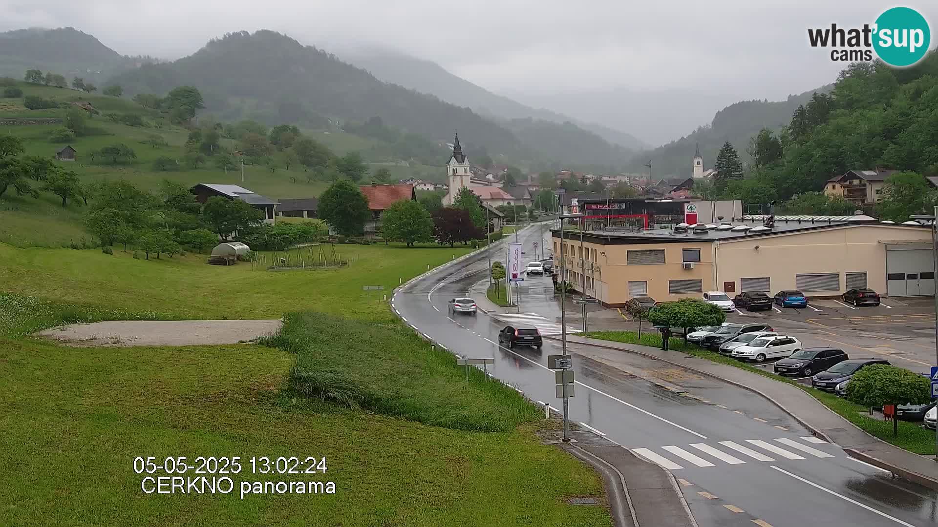 Cerkno city entrance Live Webcam